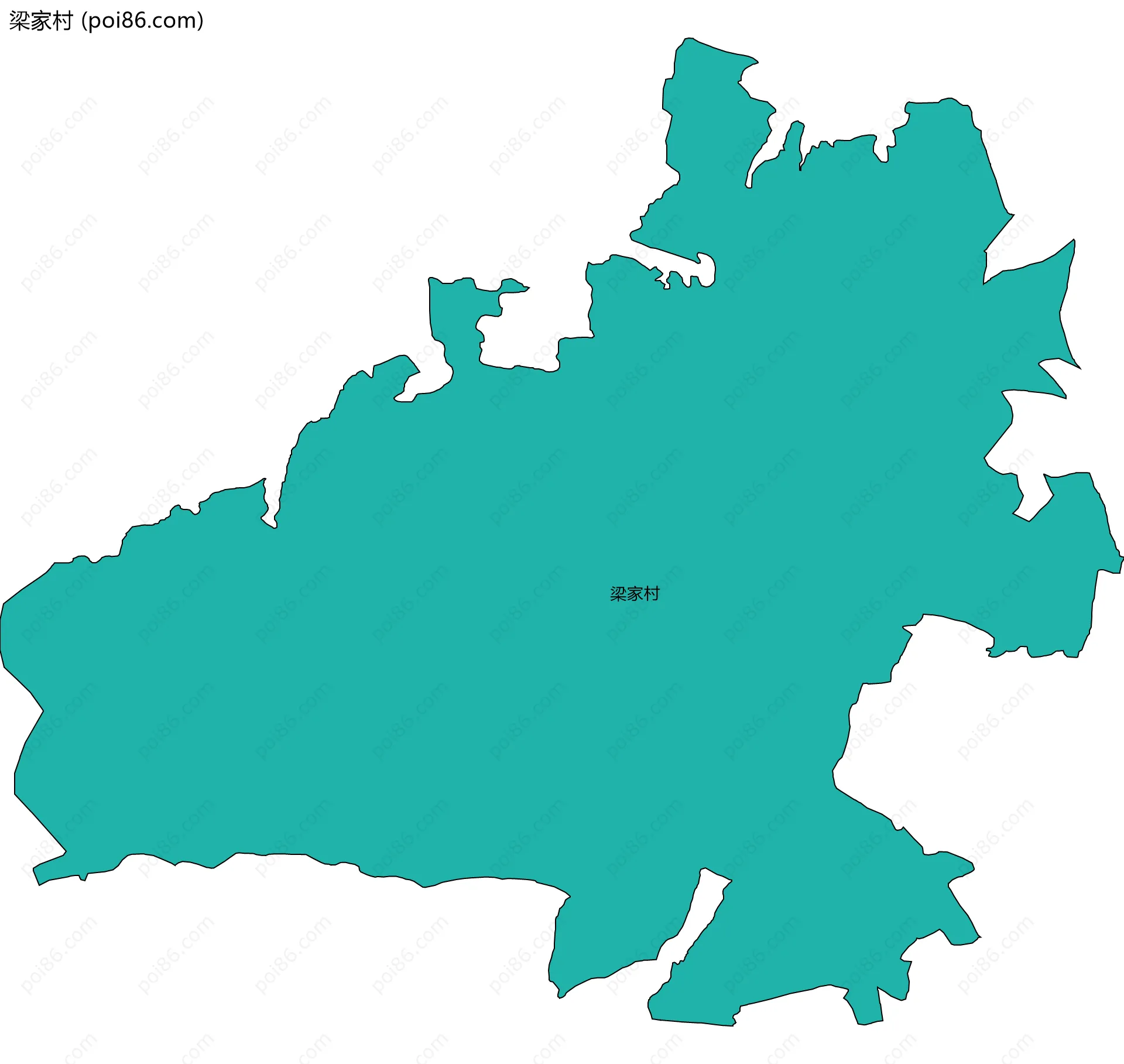 梁家村边界地图