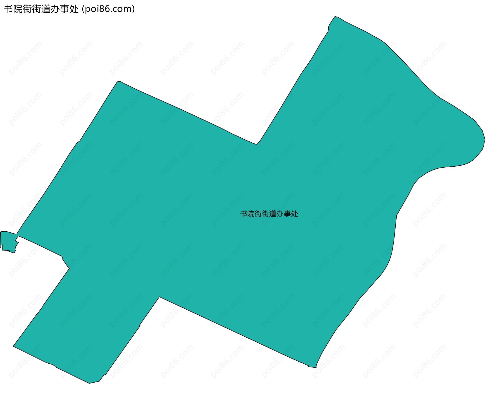 书院街街道办事处边界地图