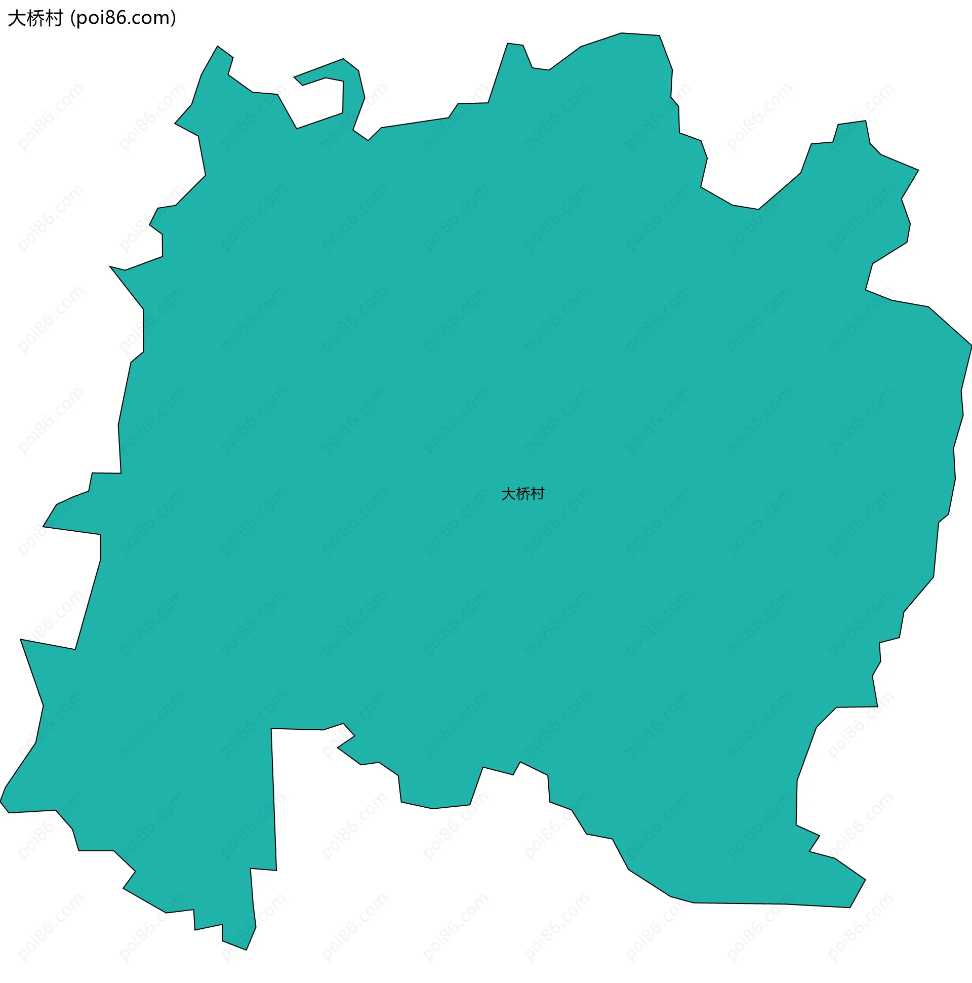 大桥村边界地图