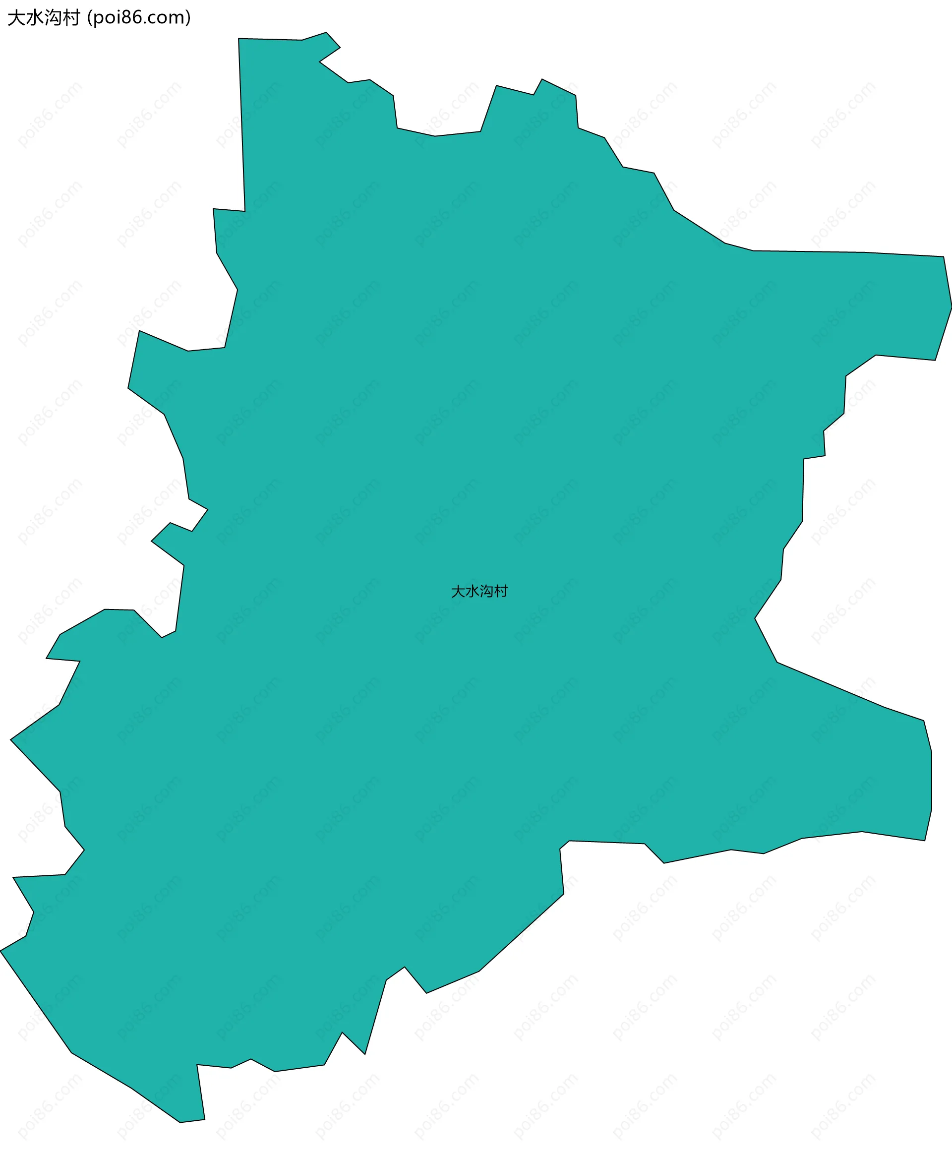 大水沟村边界地图