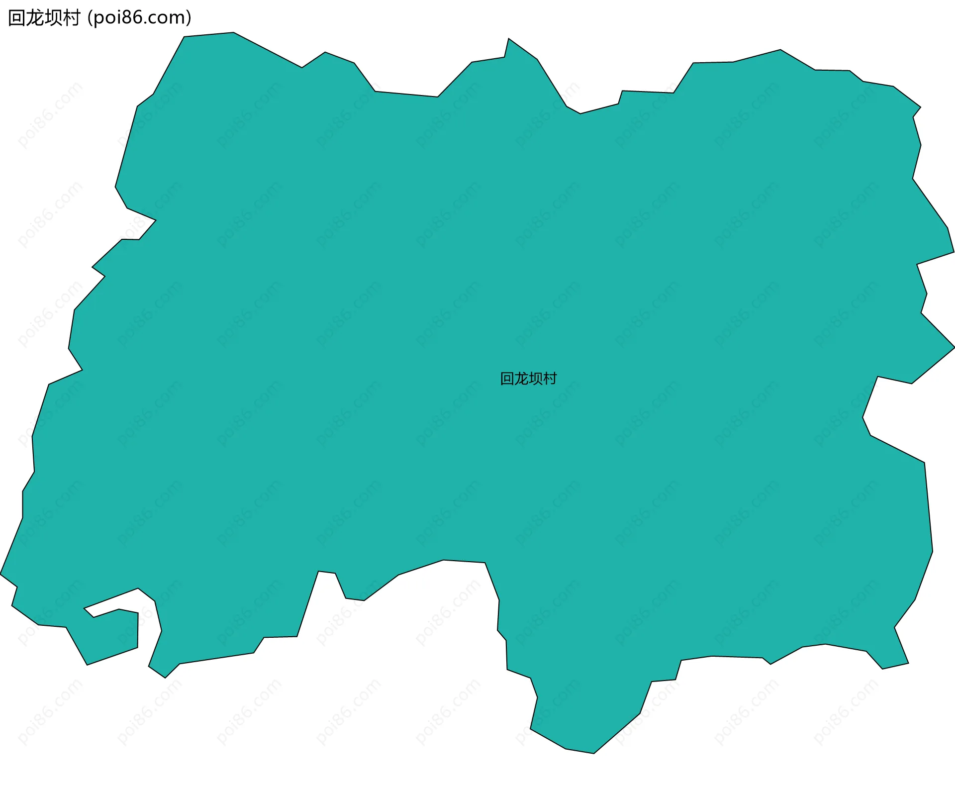回龙坝村边界地图