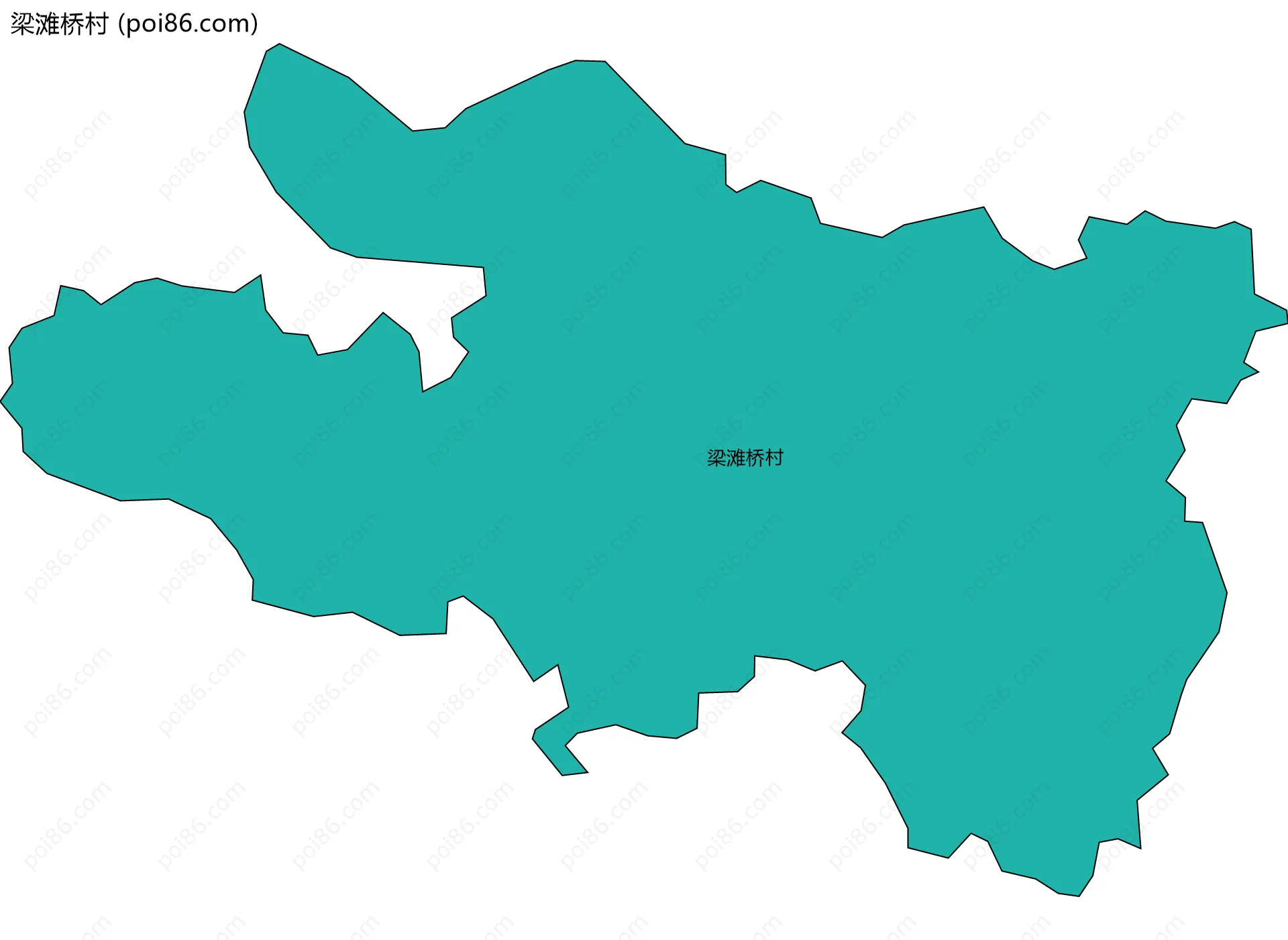 梁滩桥村边界地图