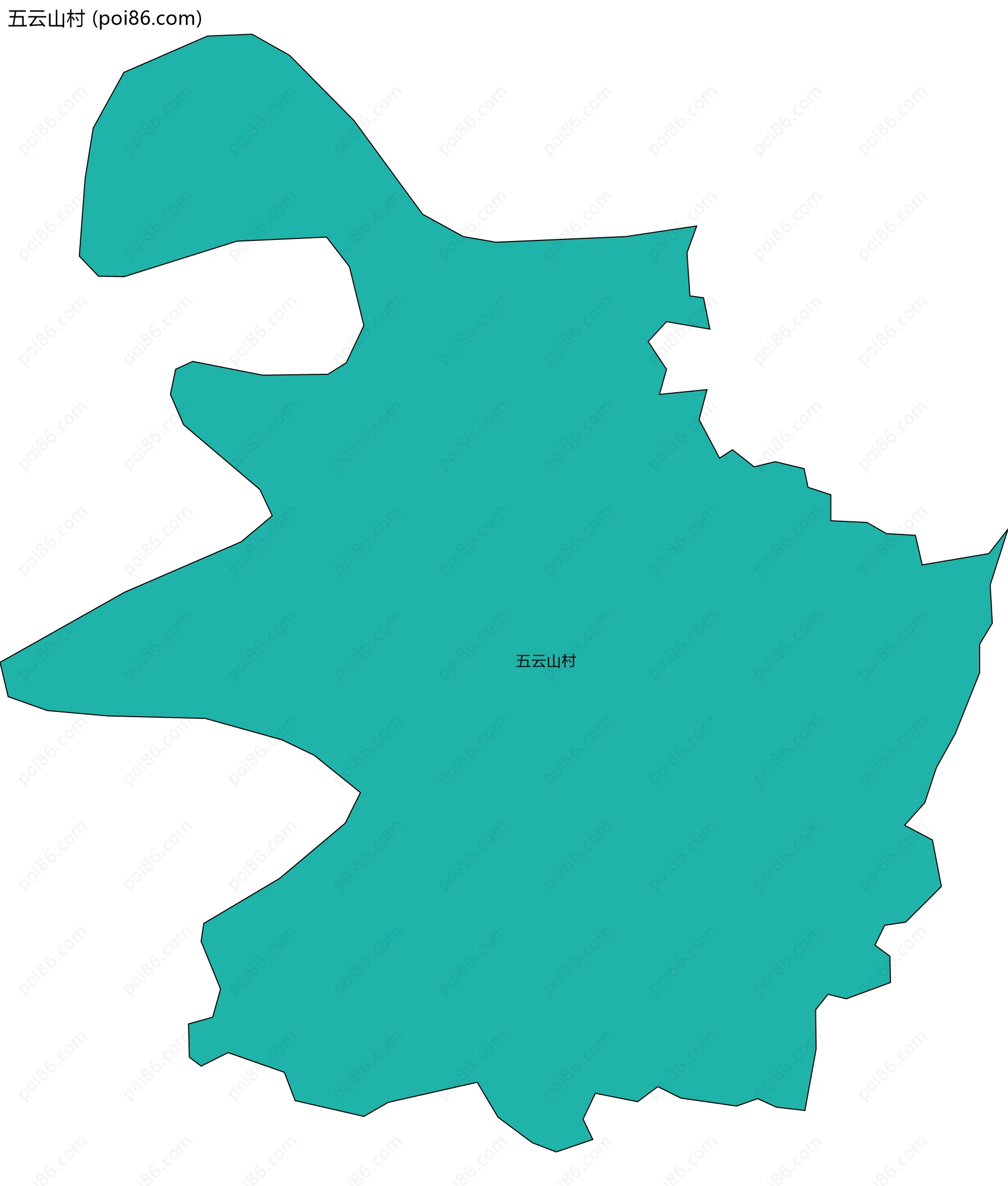 五云山村边界地图