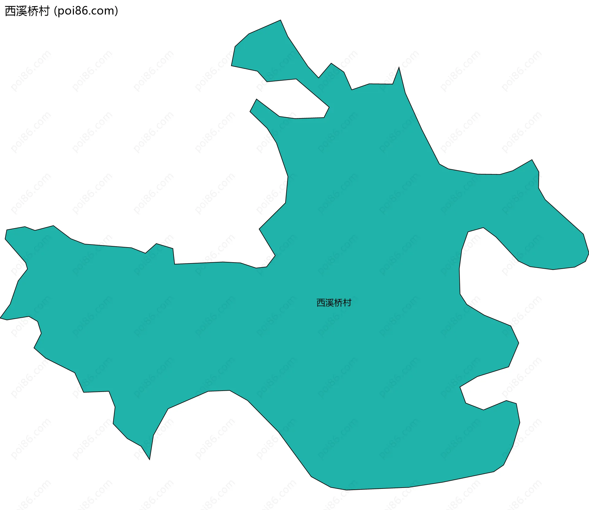 西溪桥村边界地图