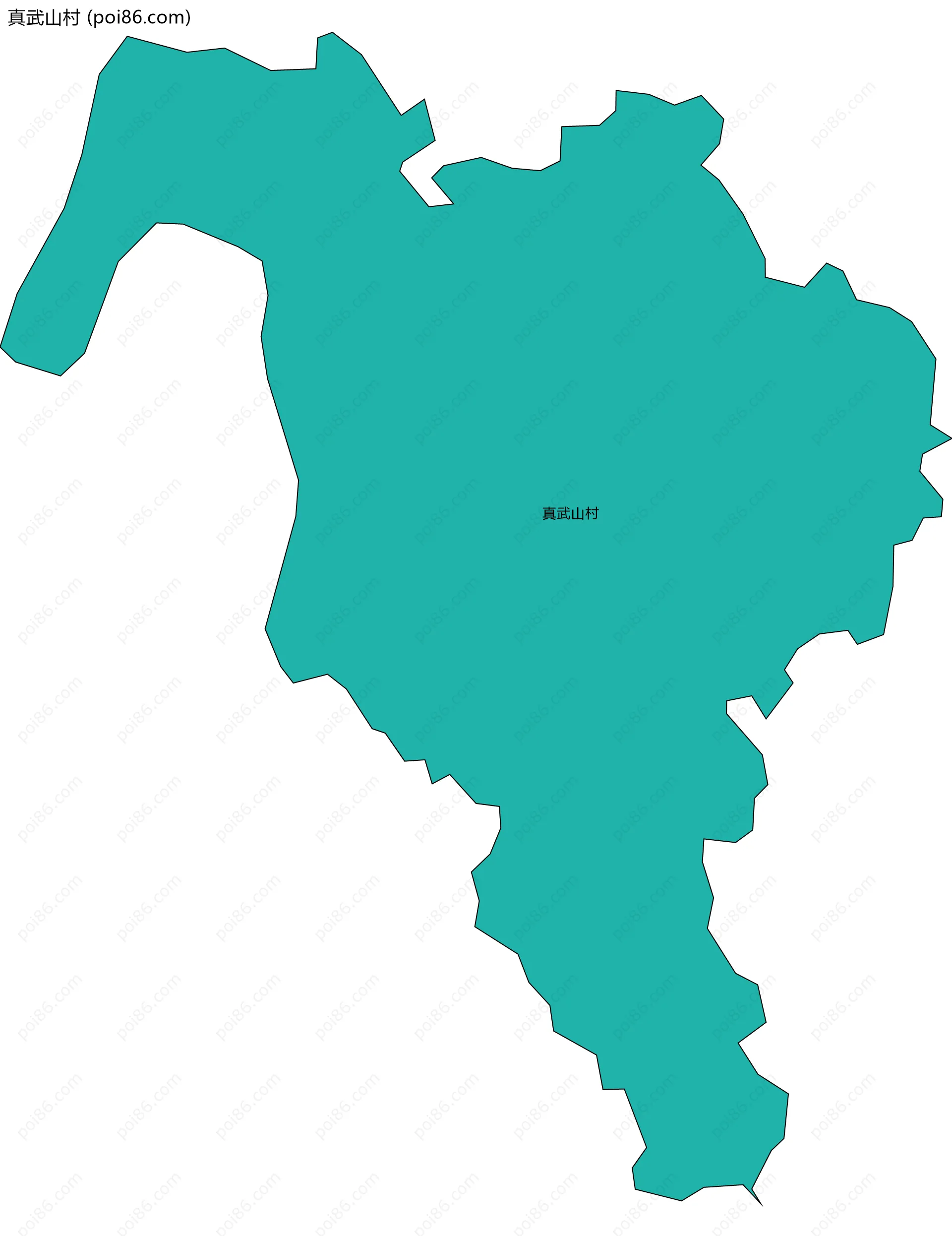 真武山村边界地图