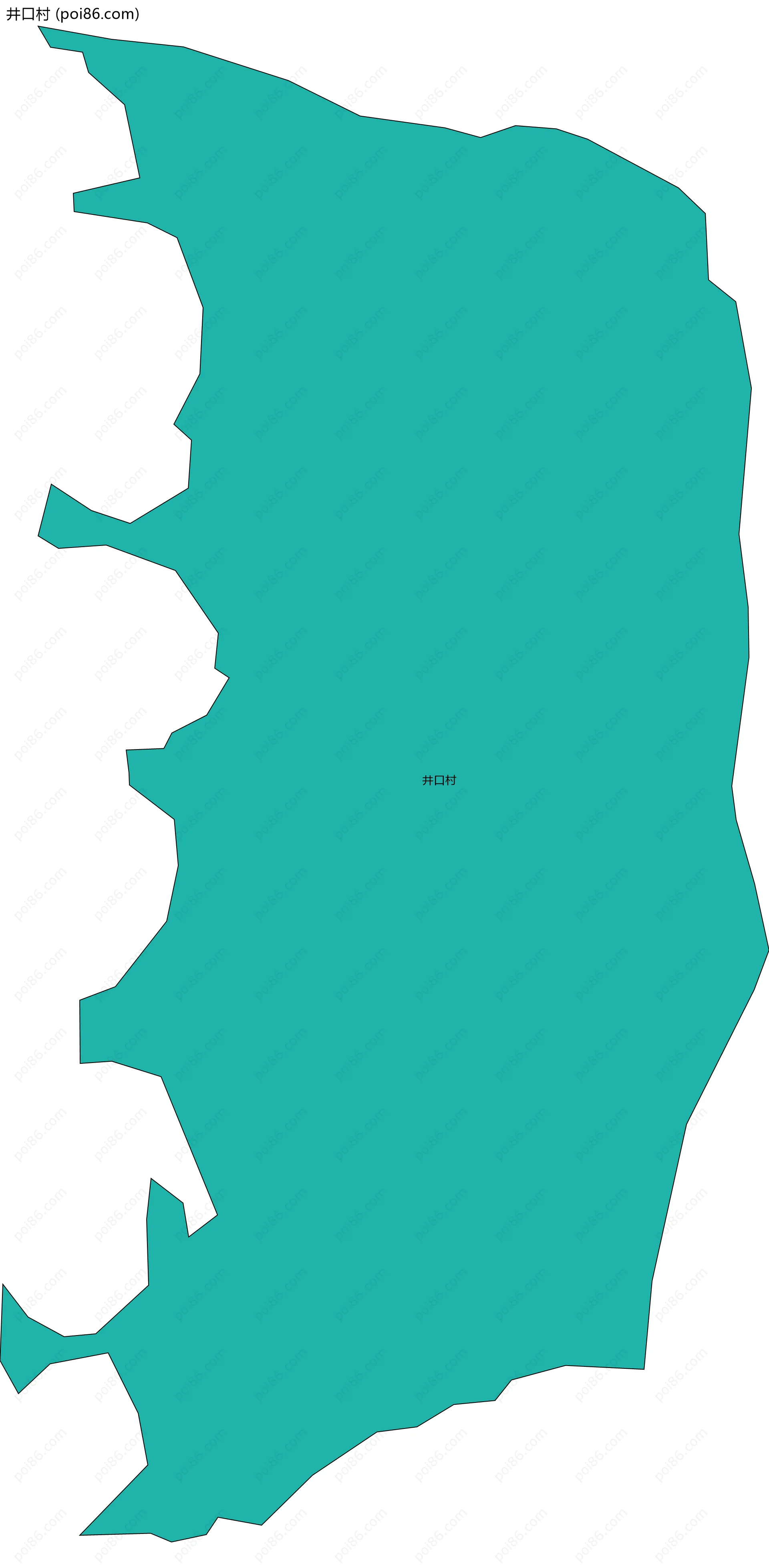 井口村边界地图
