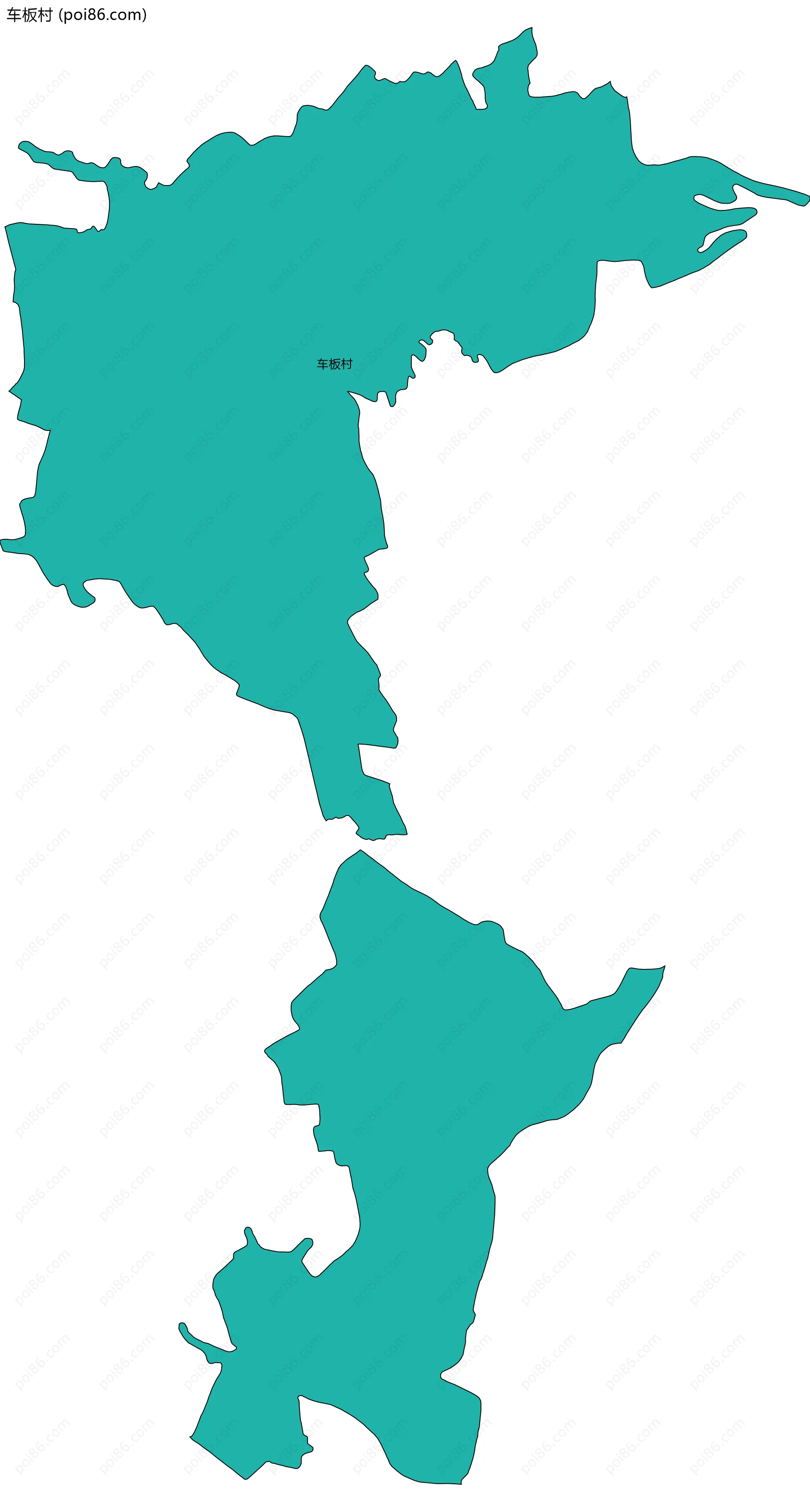 车板村边界地图