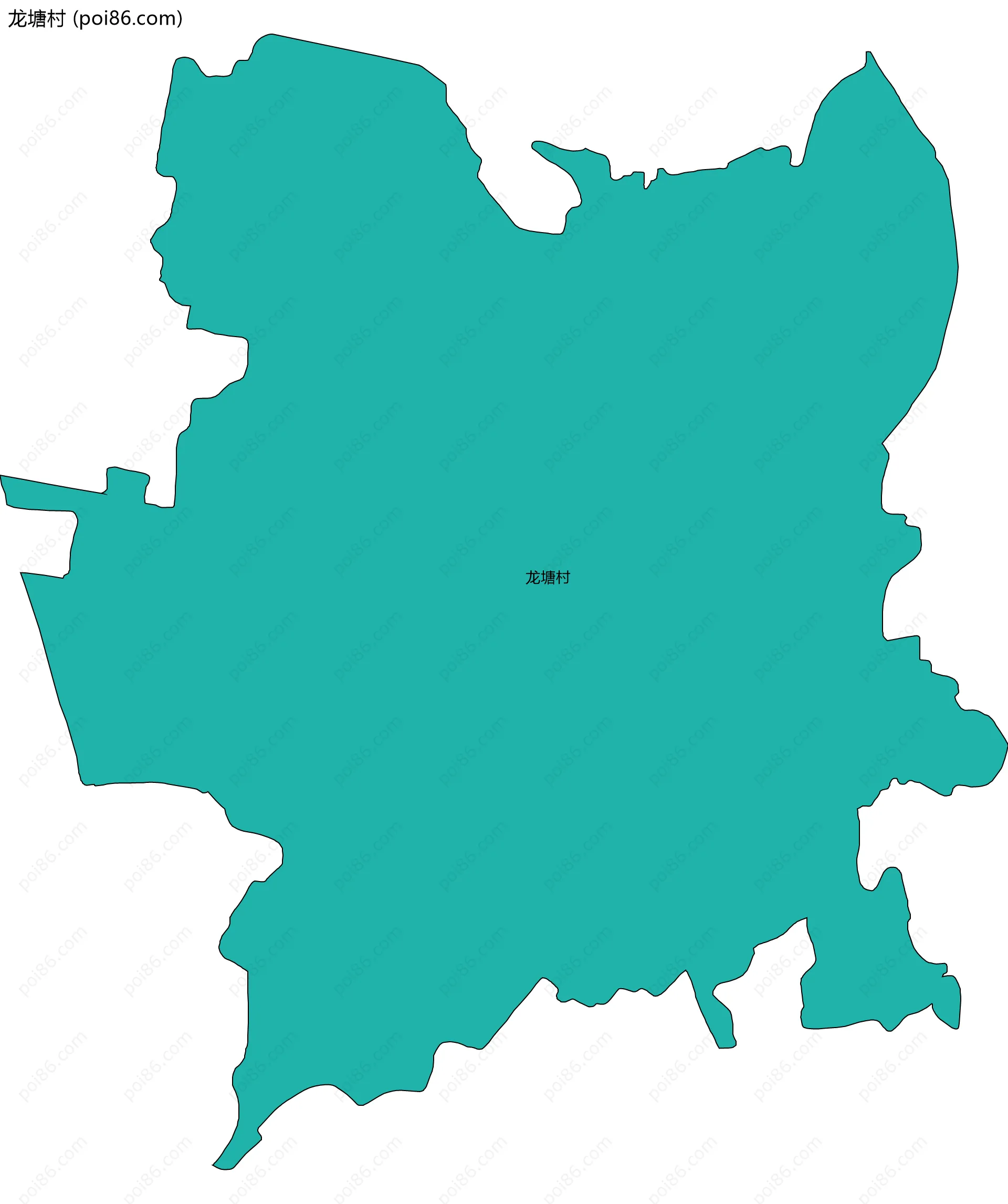 龙塘村边界地图