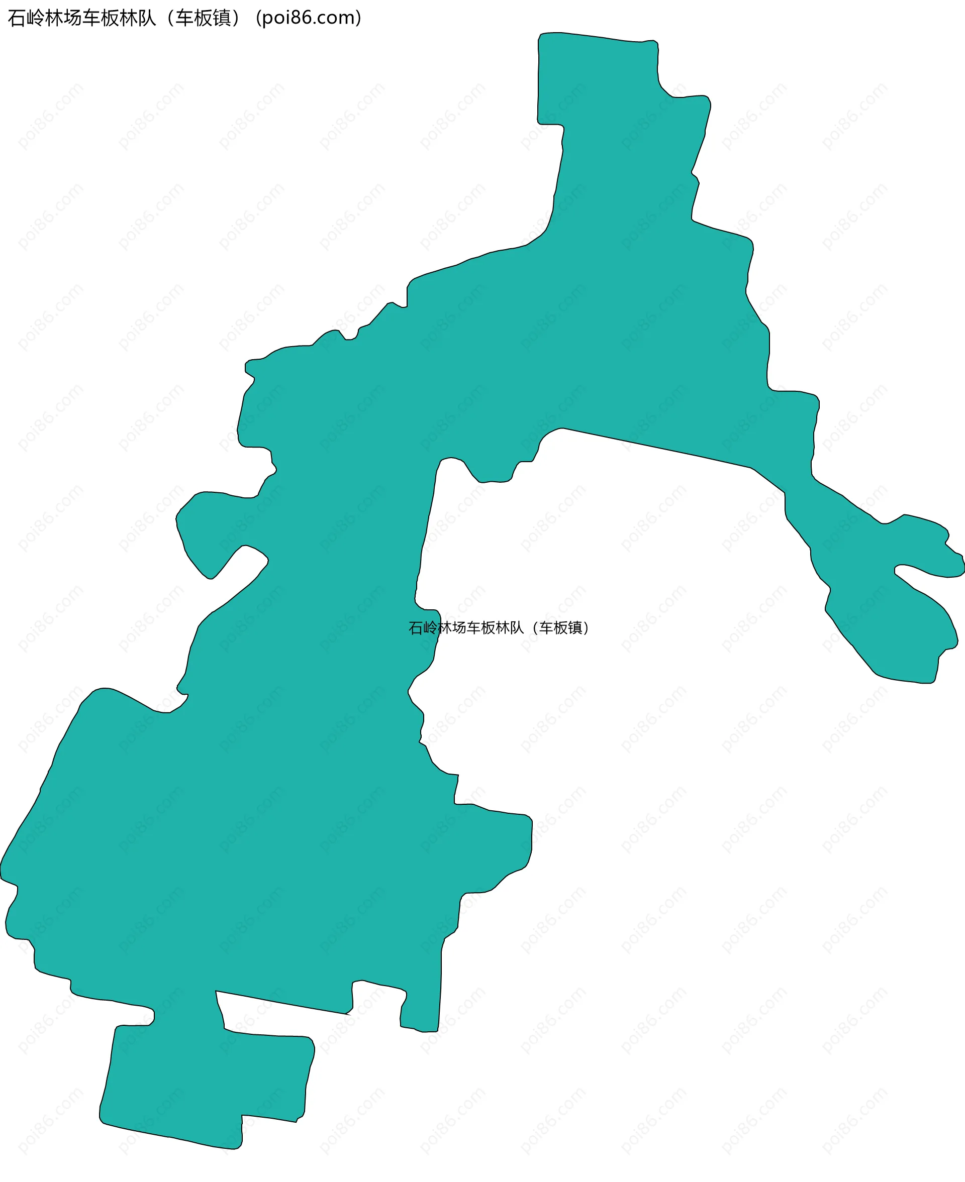 石岭林场车板林队（车板镇）边界地图
