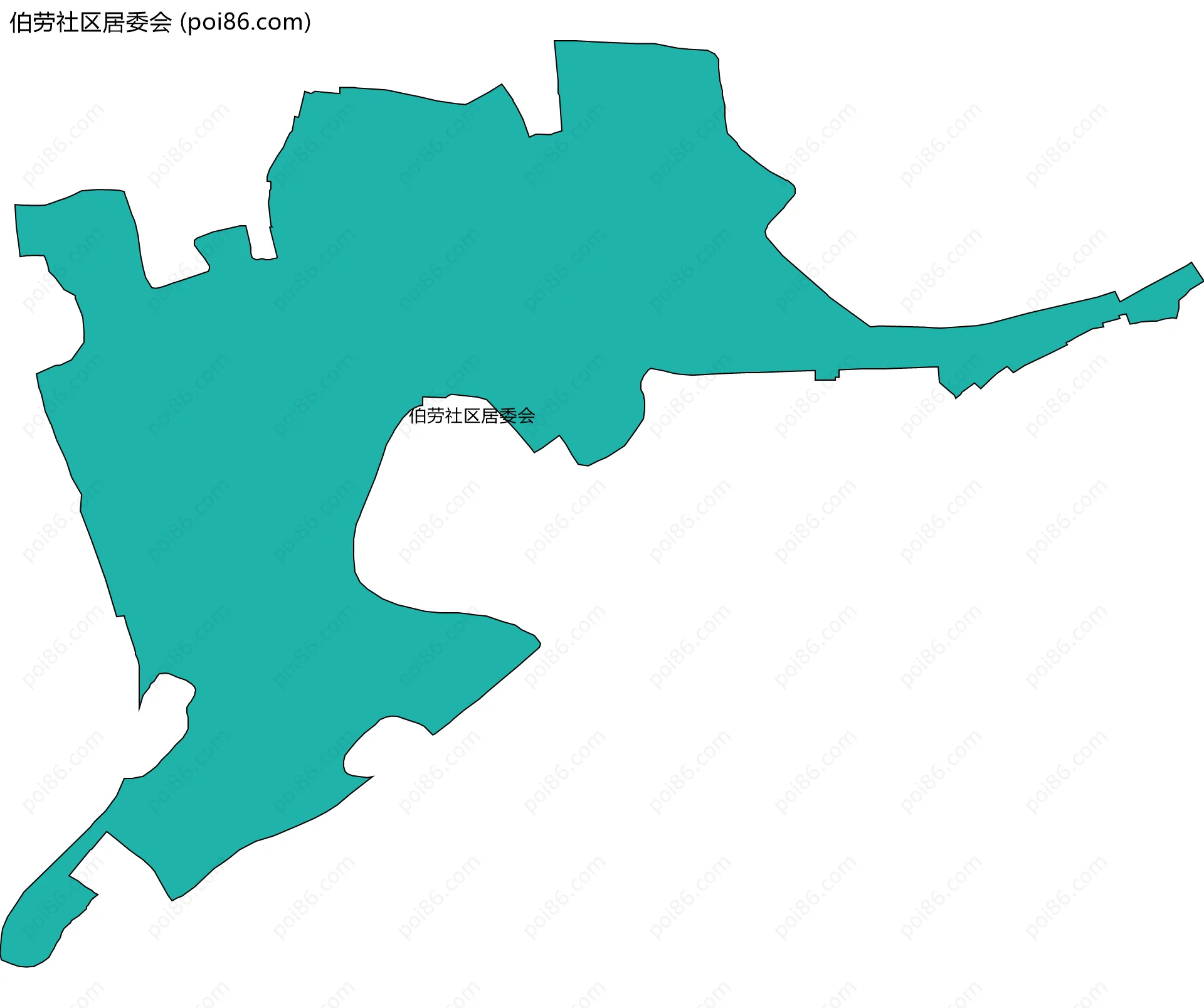 伯劳社区居委会边界地图