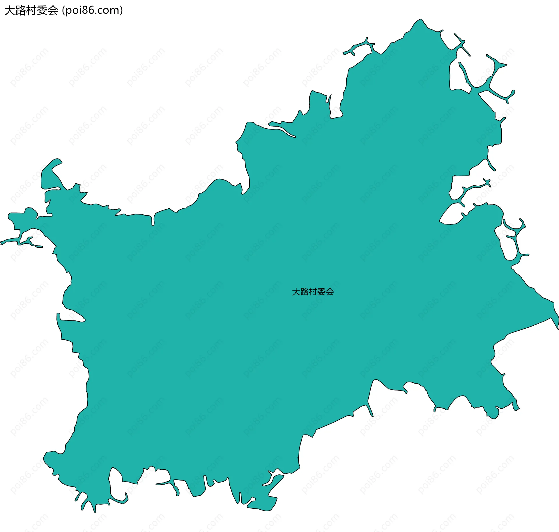大路村委会边界地图