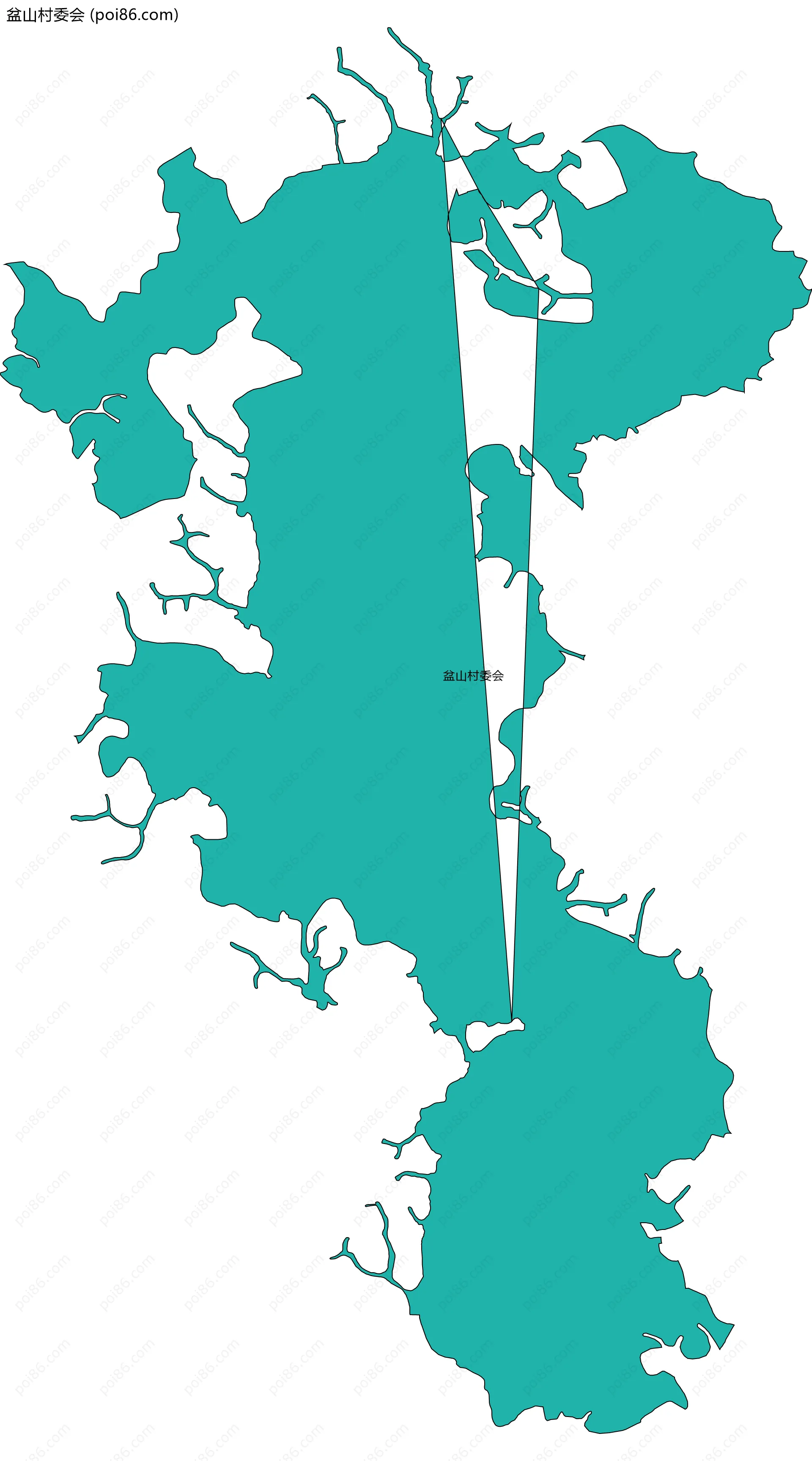 盆山村委会边界地图