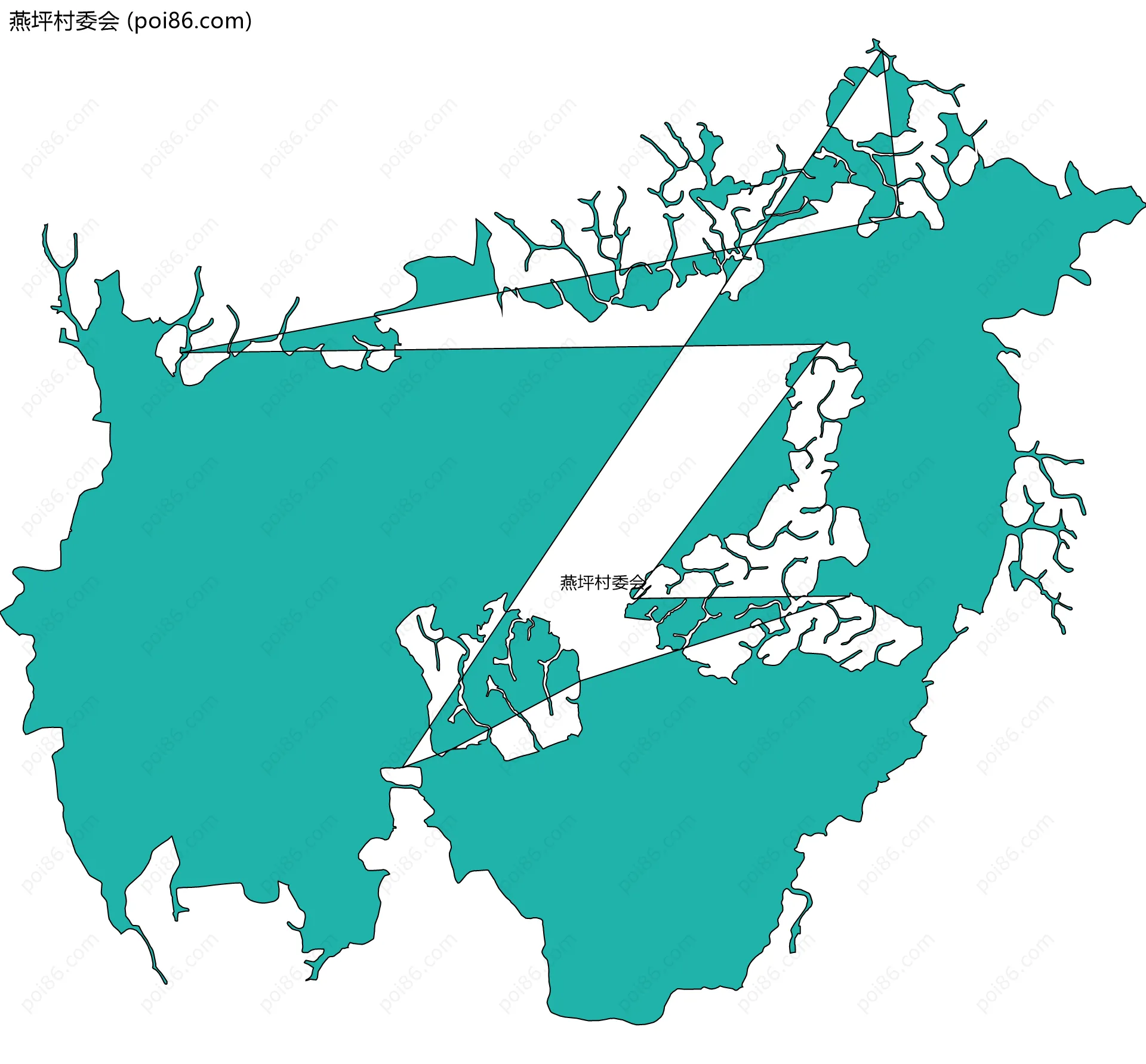 燕坪村委会边界地图