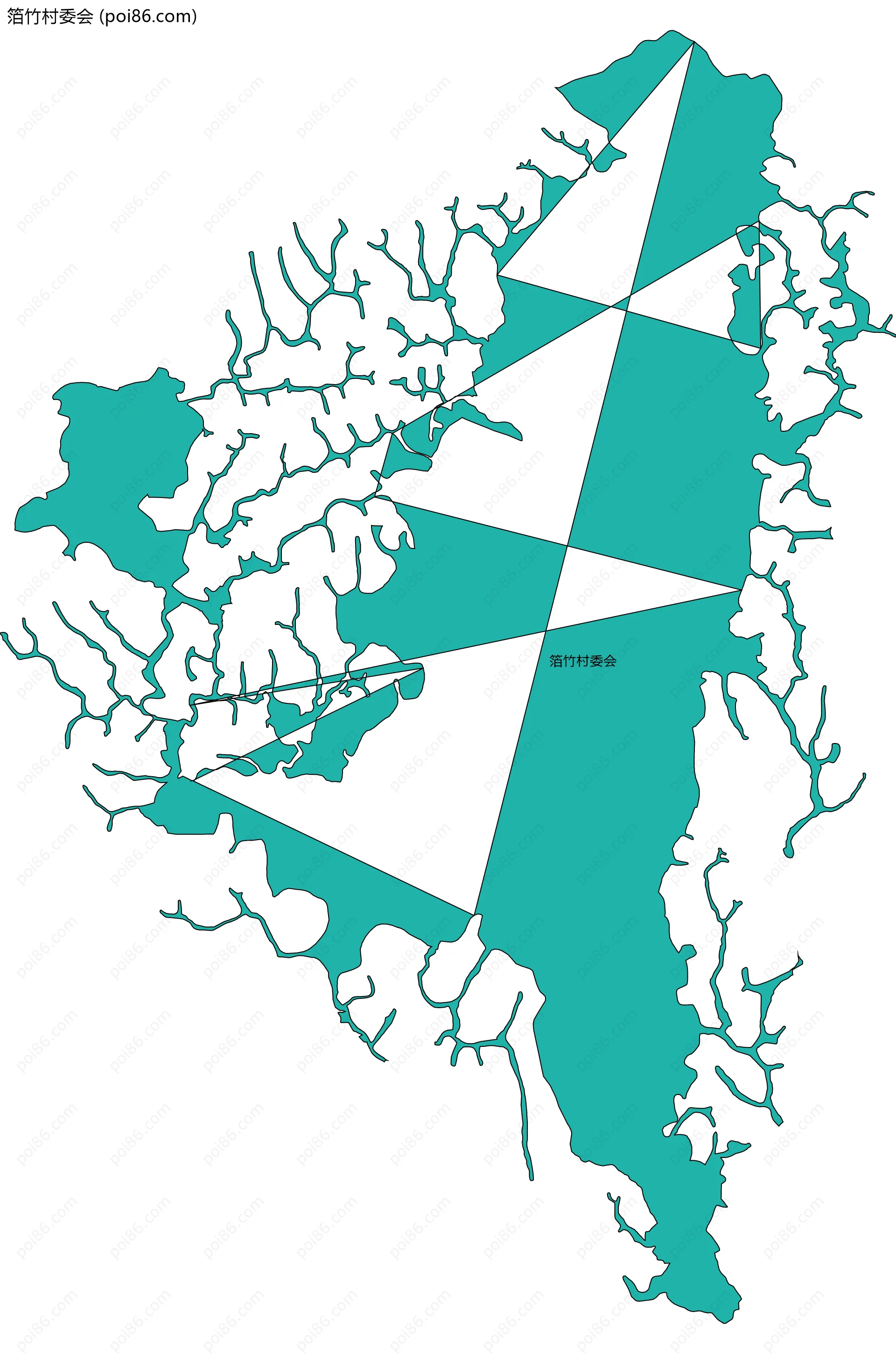 箔竹村委会边界地图