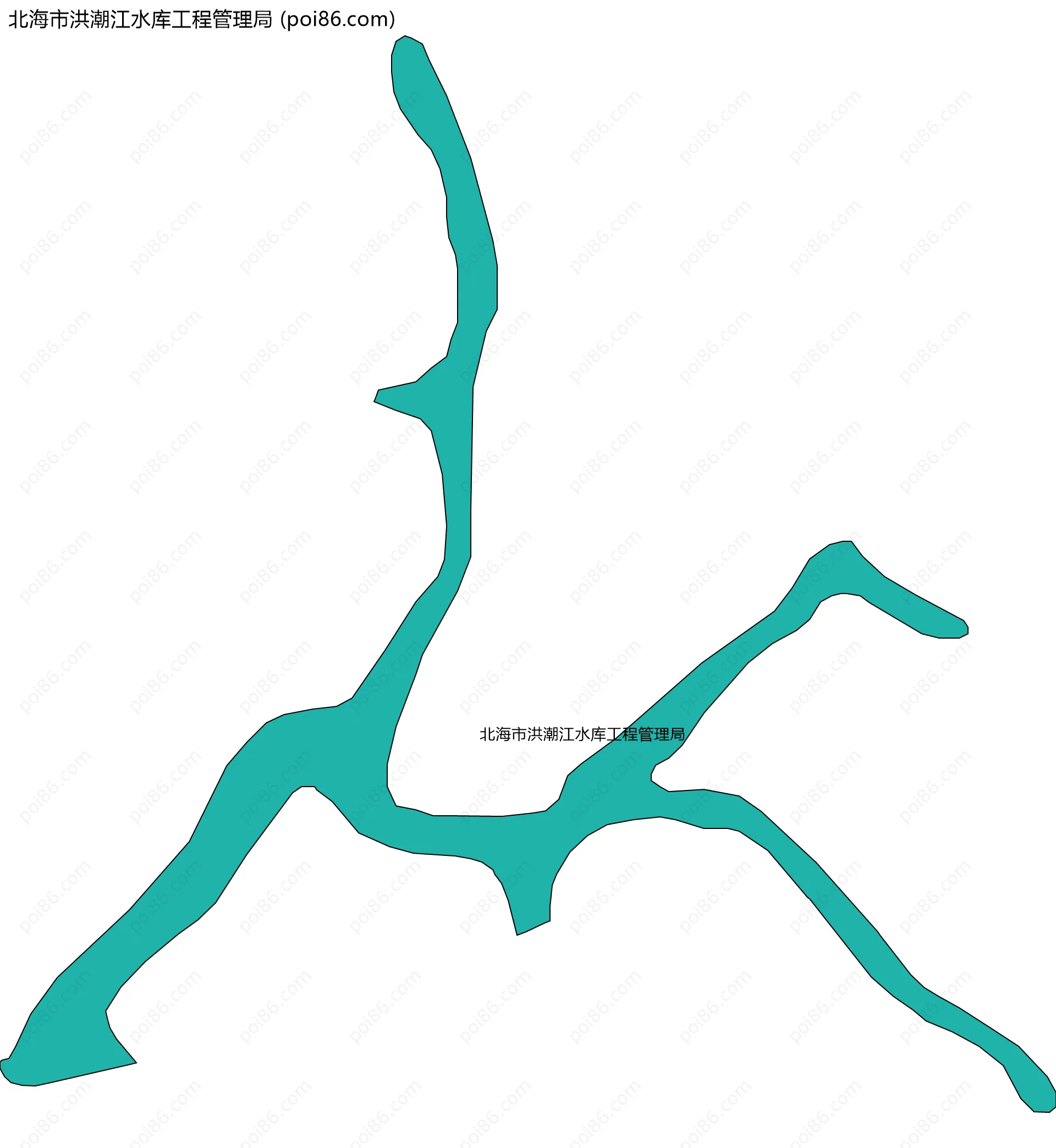 北海市洪潮江水库工程管理局边界地图