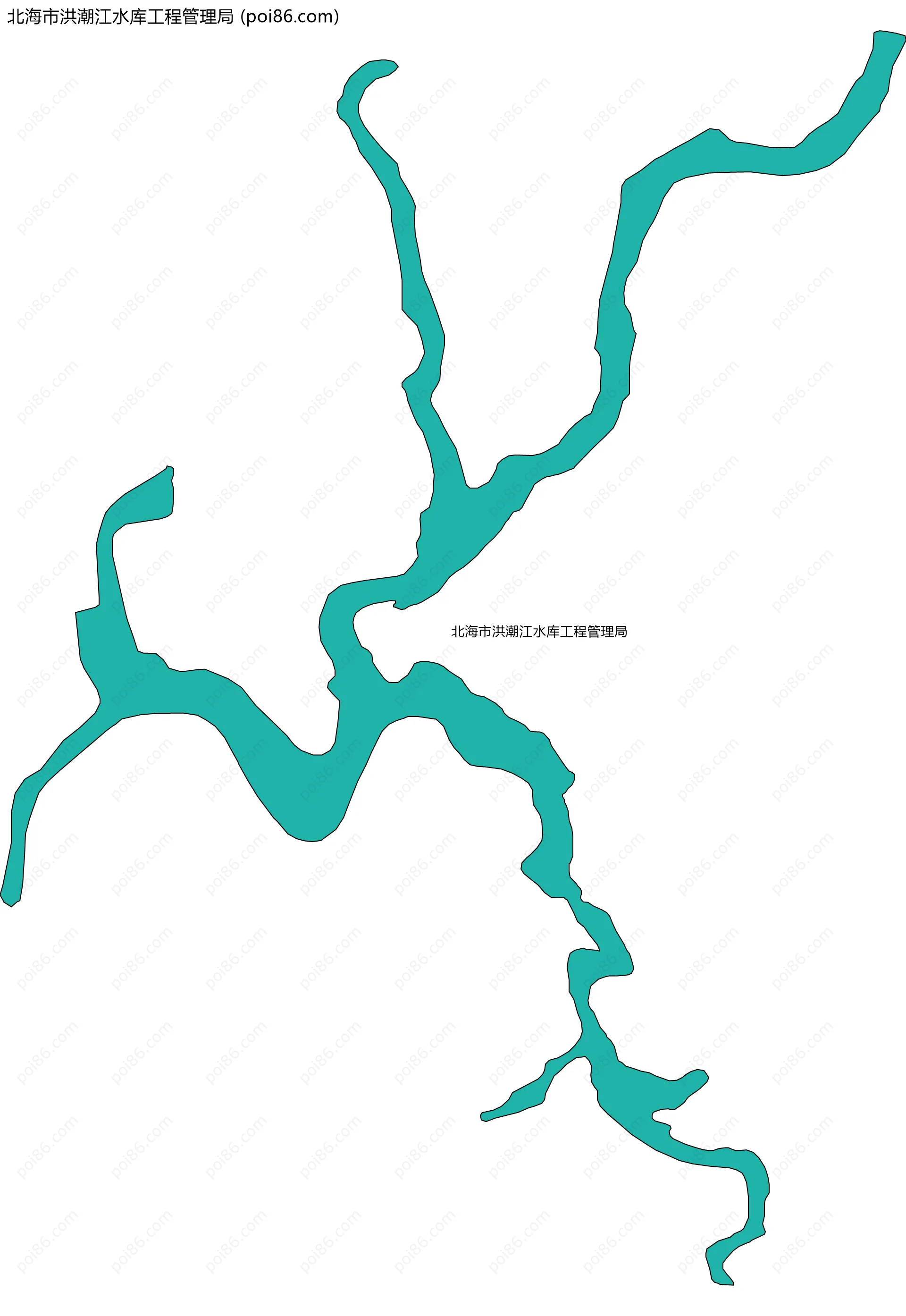 北海市洪潮江水库工程管理局边界地图