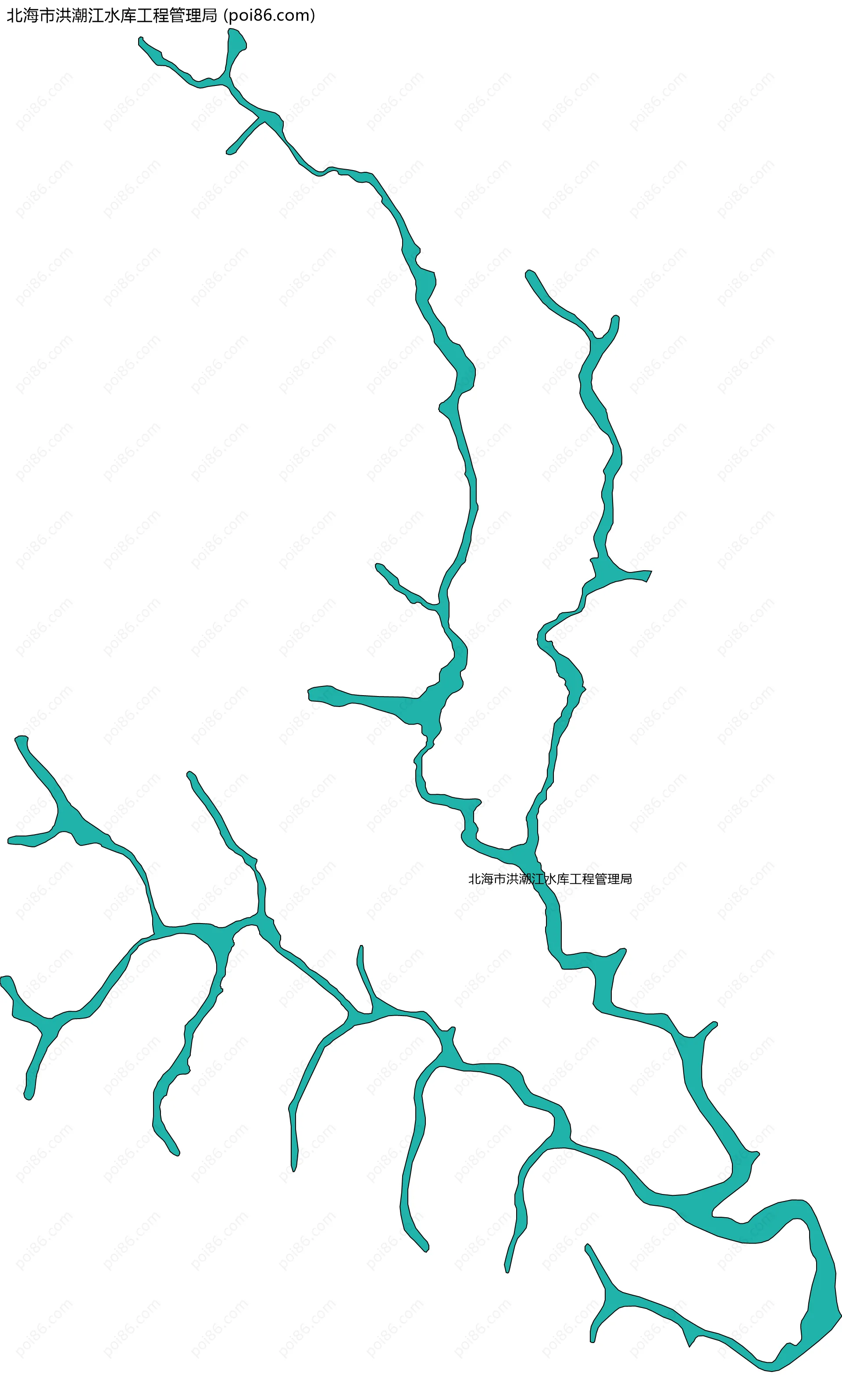 北海市洪潮江水库工程管理局边界地图