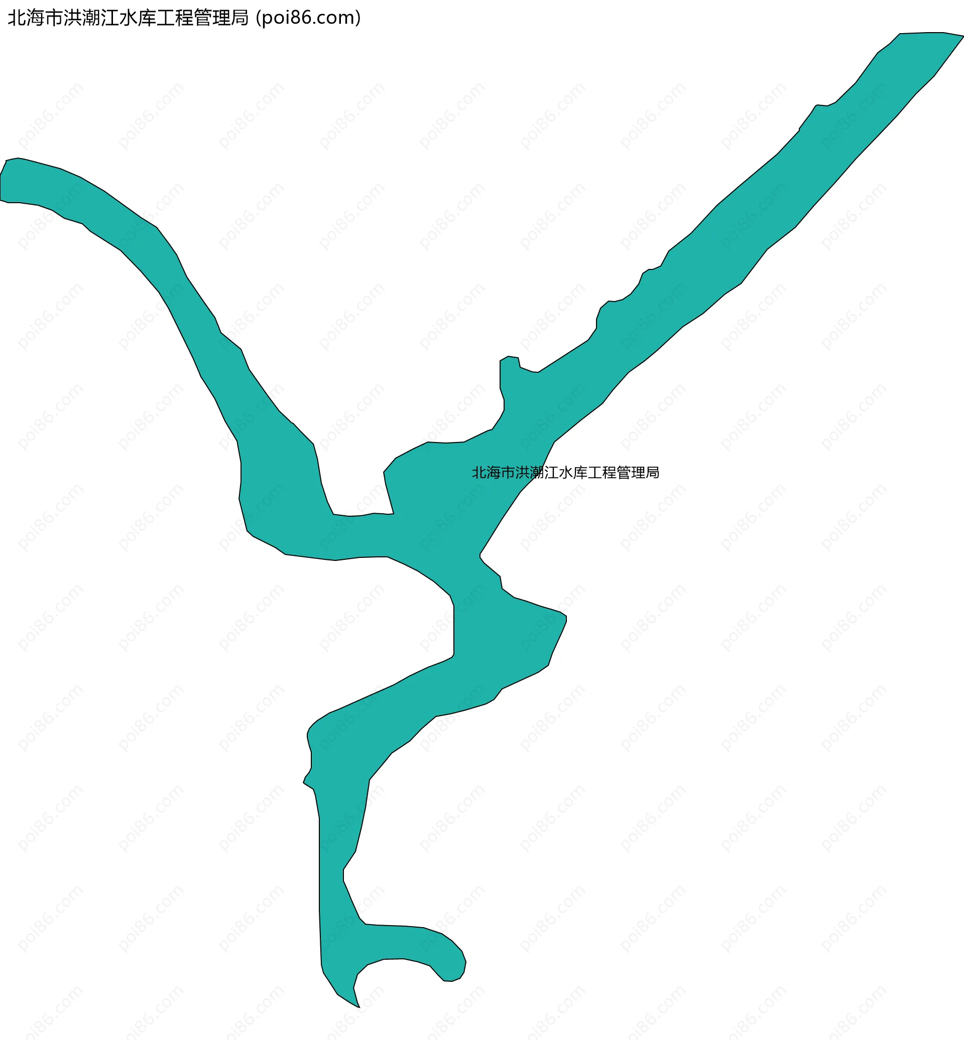 北海市洪潮江水库工程管理局边界地图