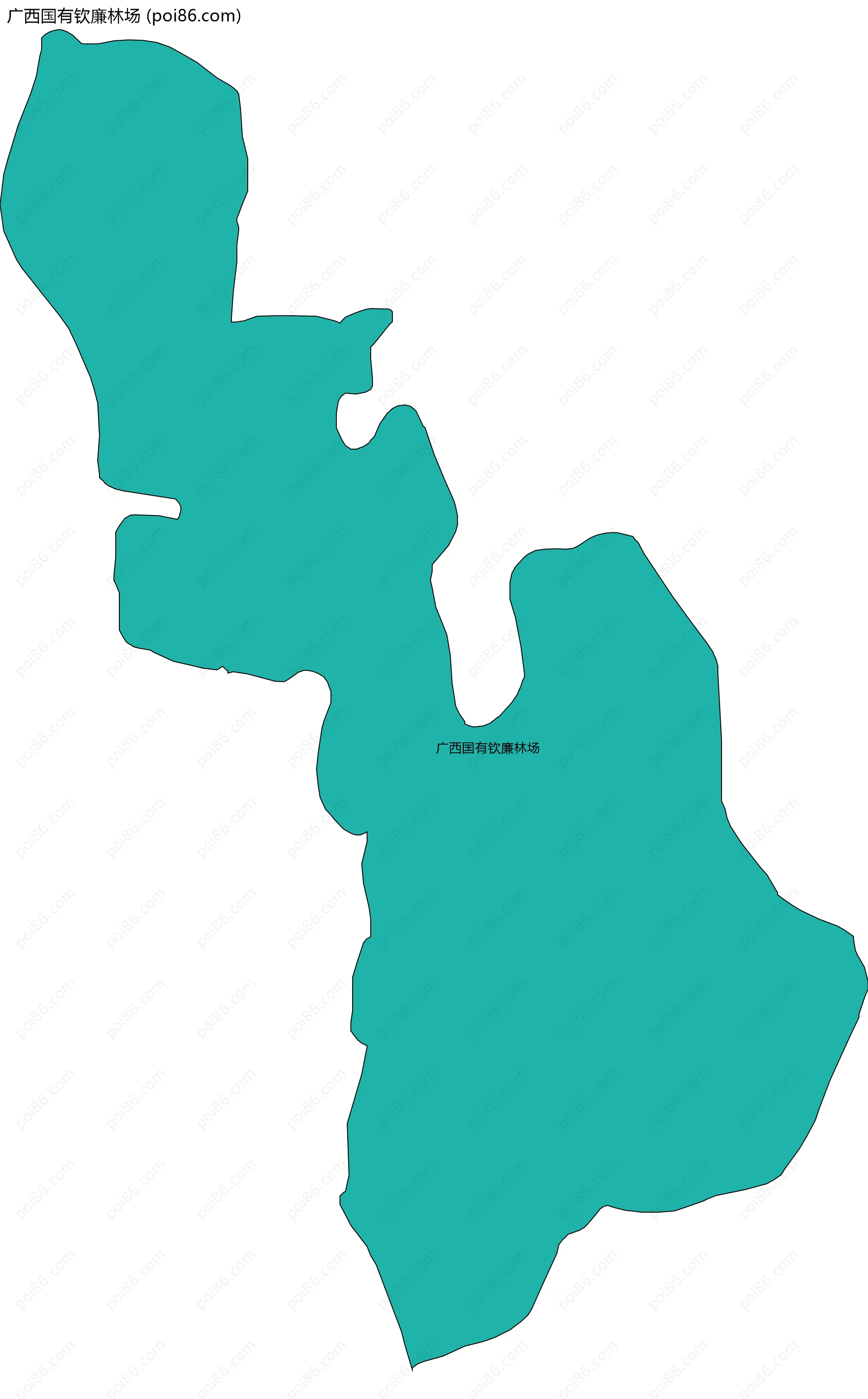 广西国有钦廉林场边界地图