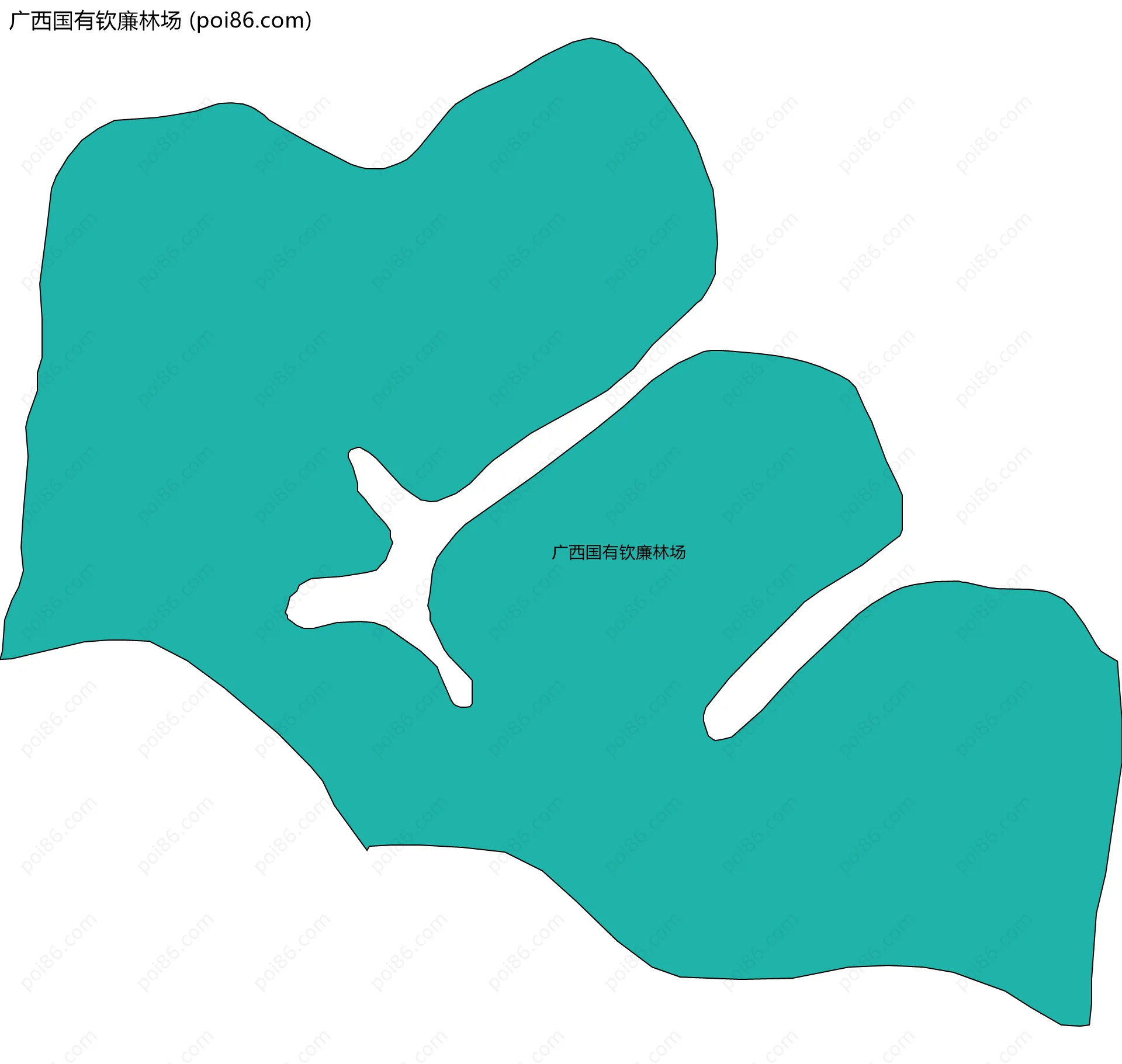 广西国有钦廉林场边界地图