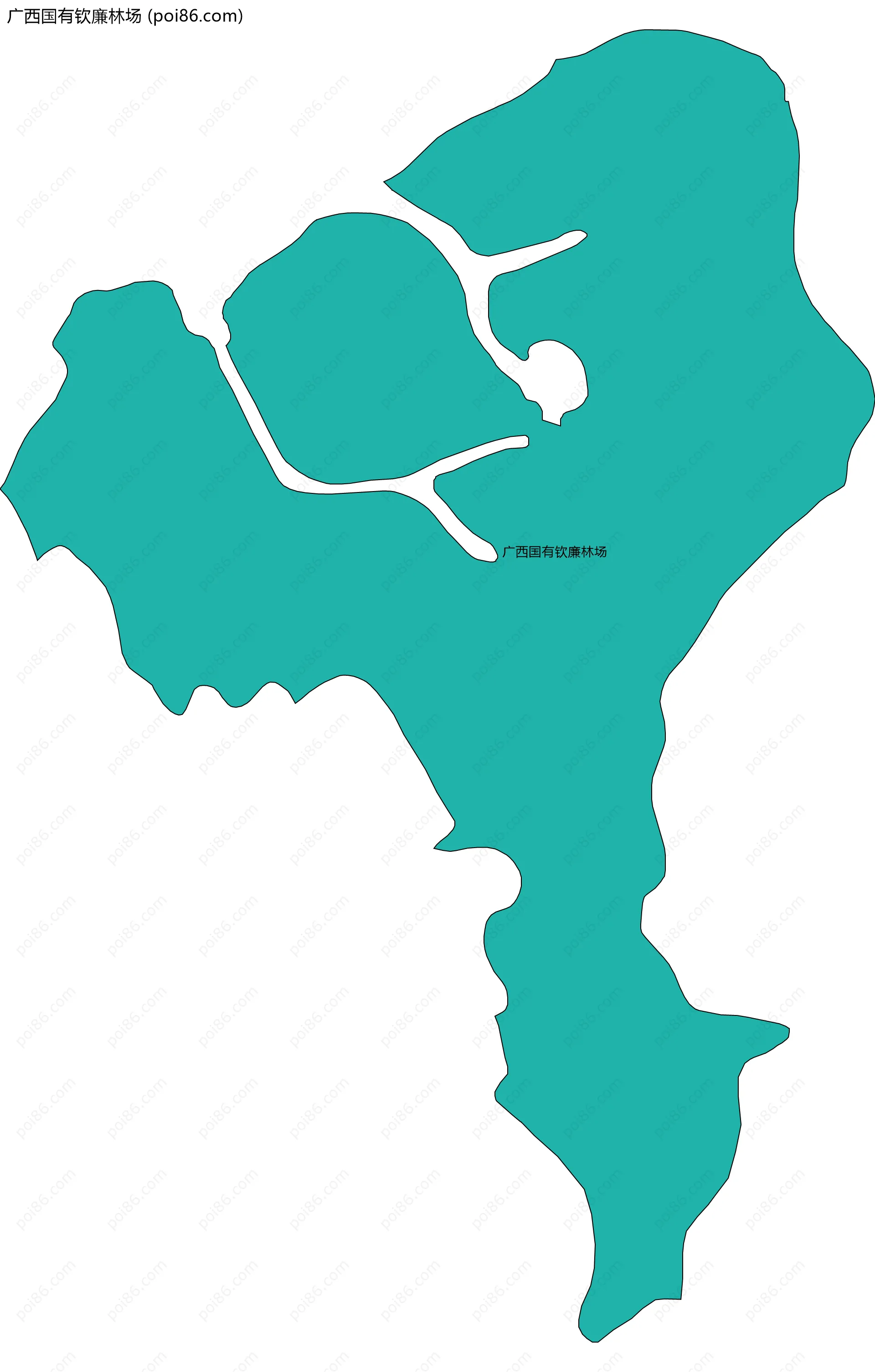 广西国有钦廉林场边界地图