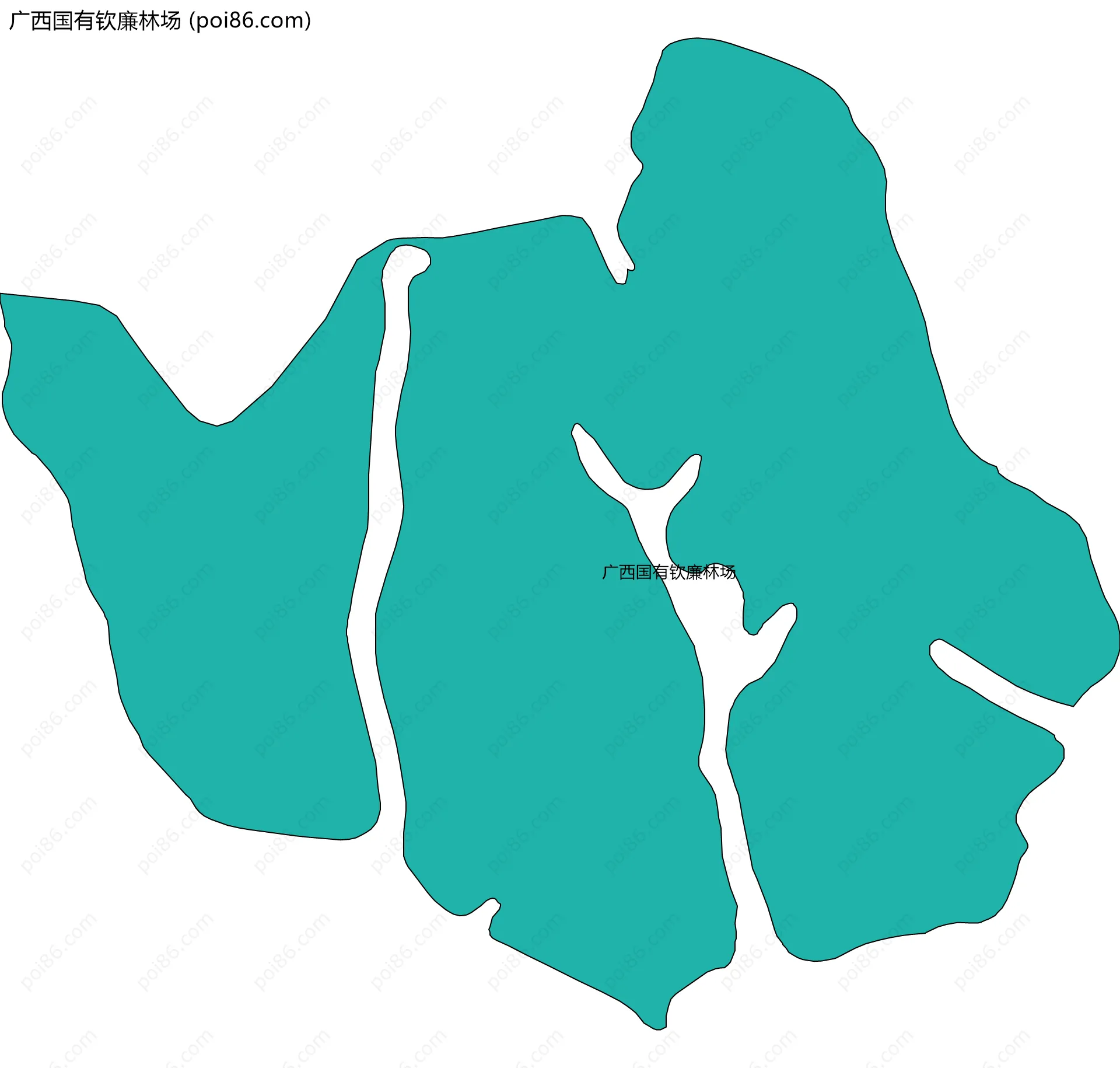广西国有钦廉林场边界地图