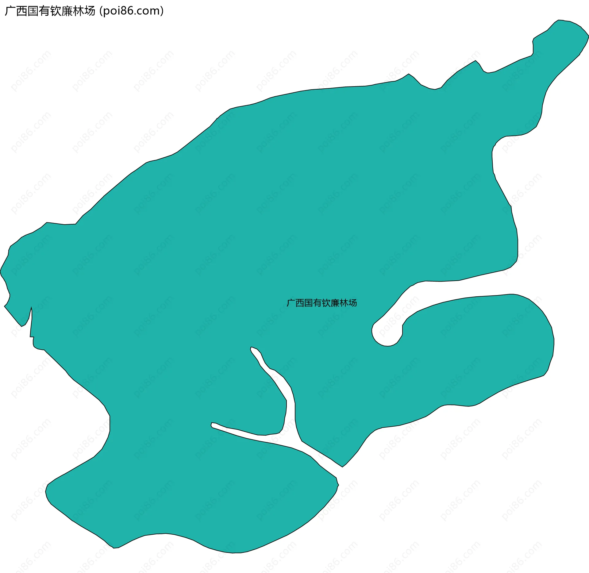 广西国有钦廉林场边界地图