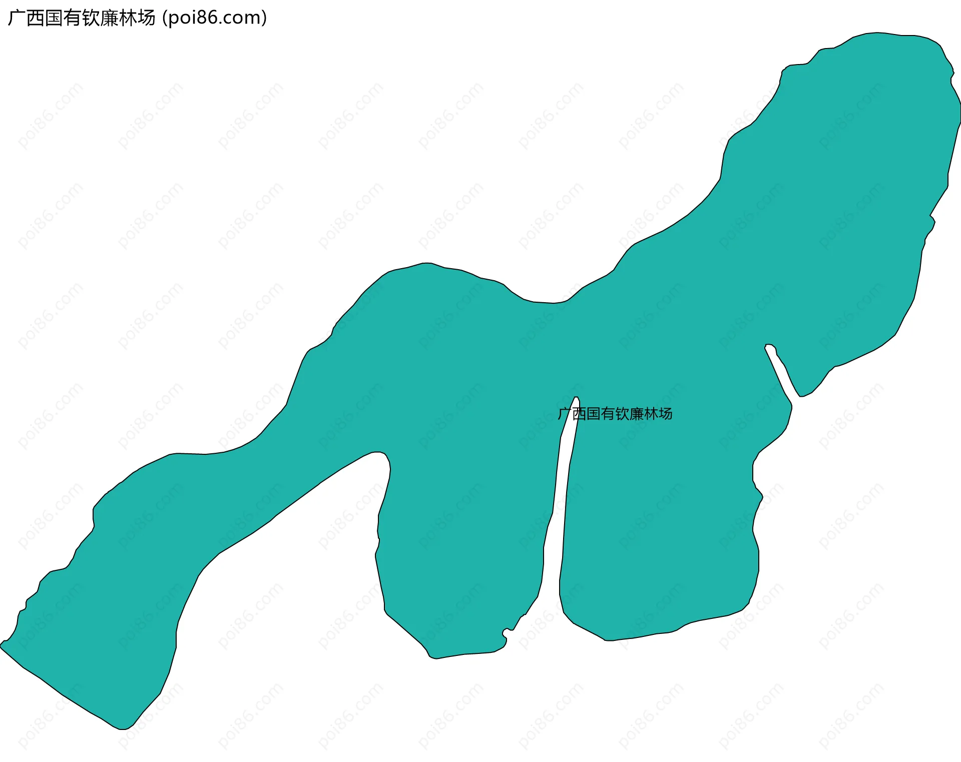 广西国有钦廉林场边界地图