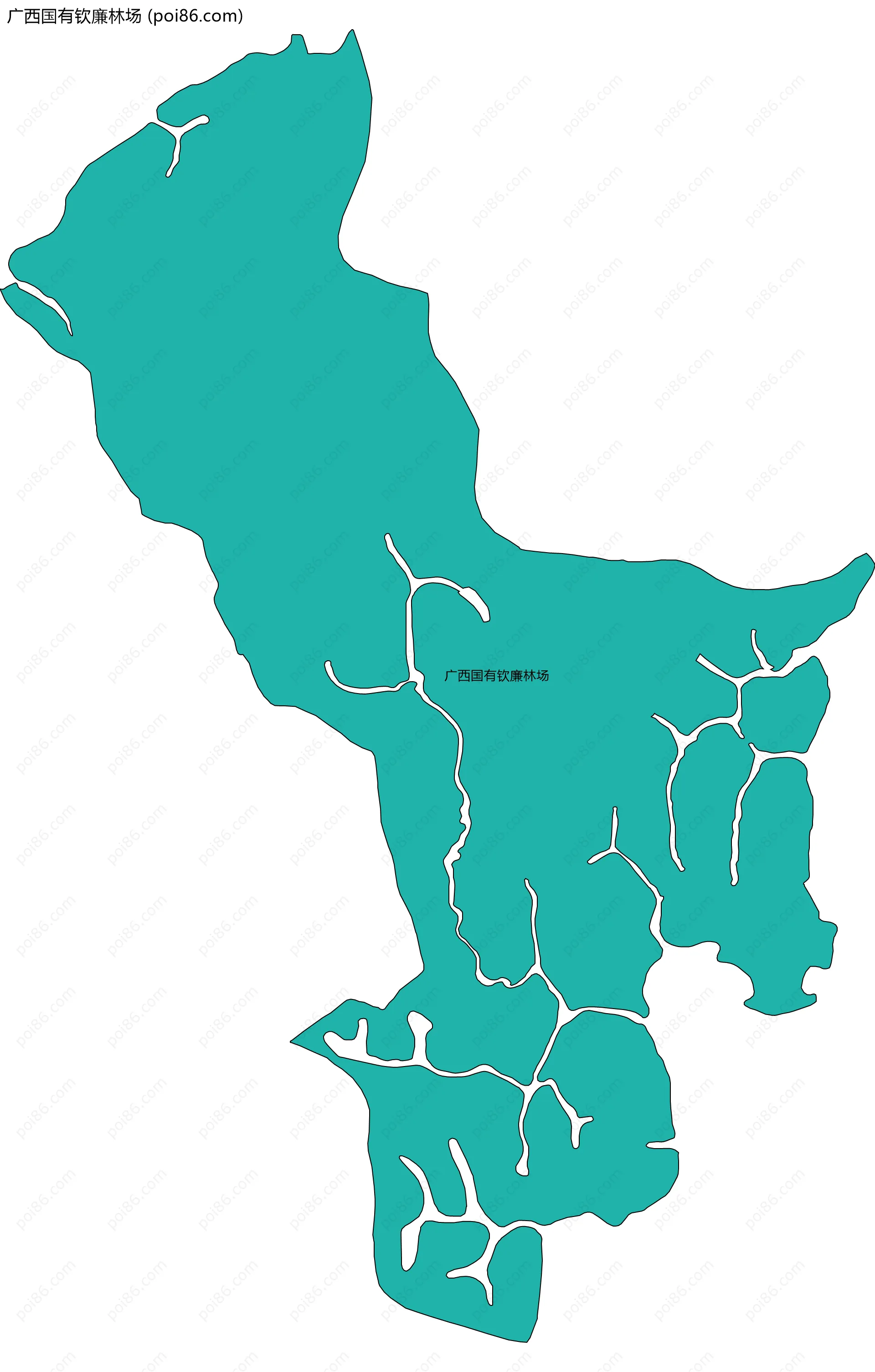 广西国有钦廉林场边界地图