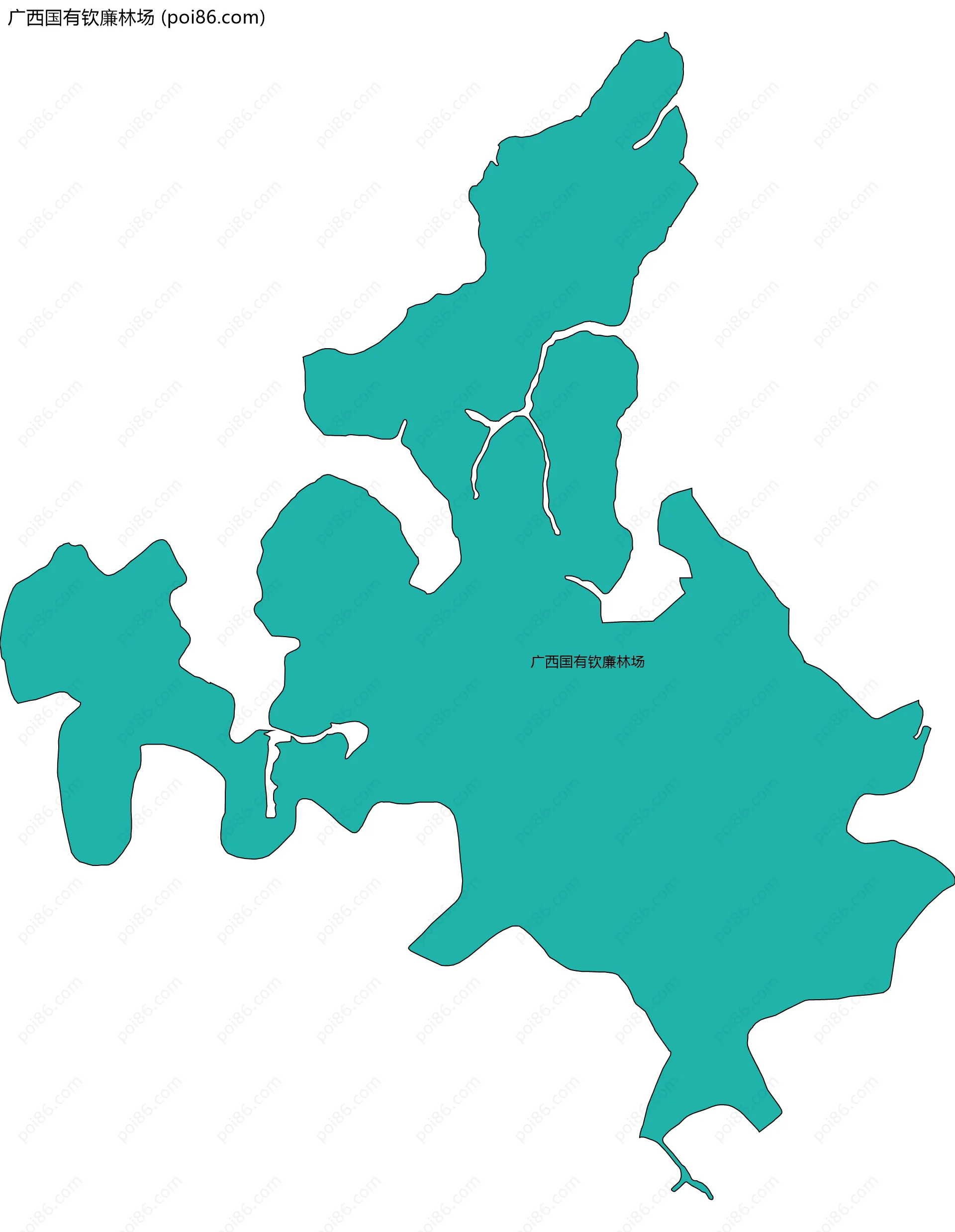 广西国有钦廉林场边界地图