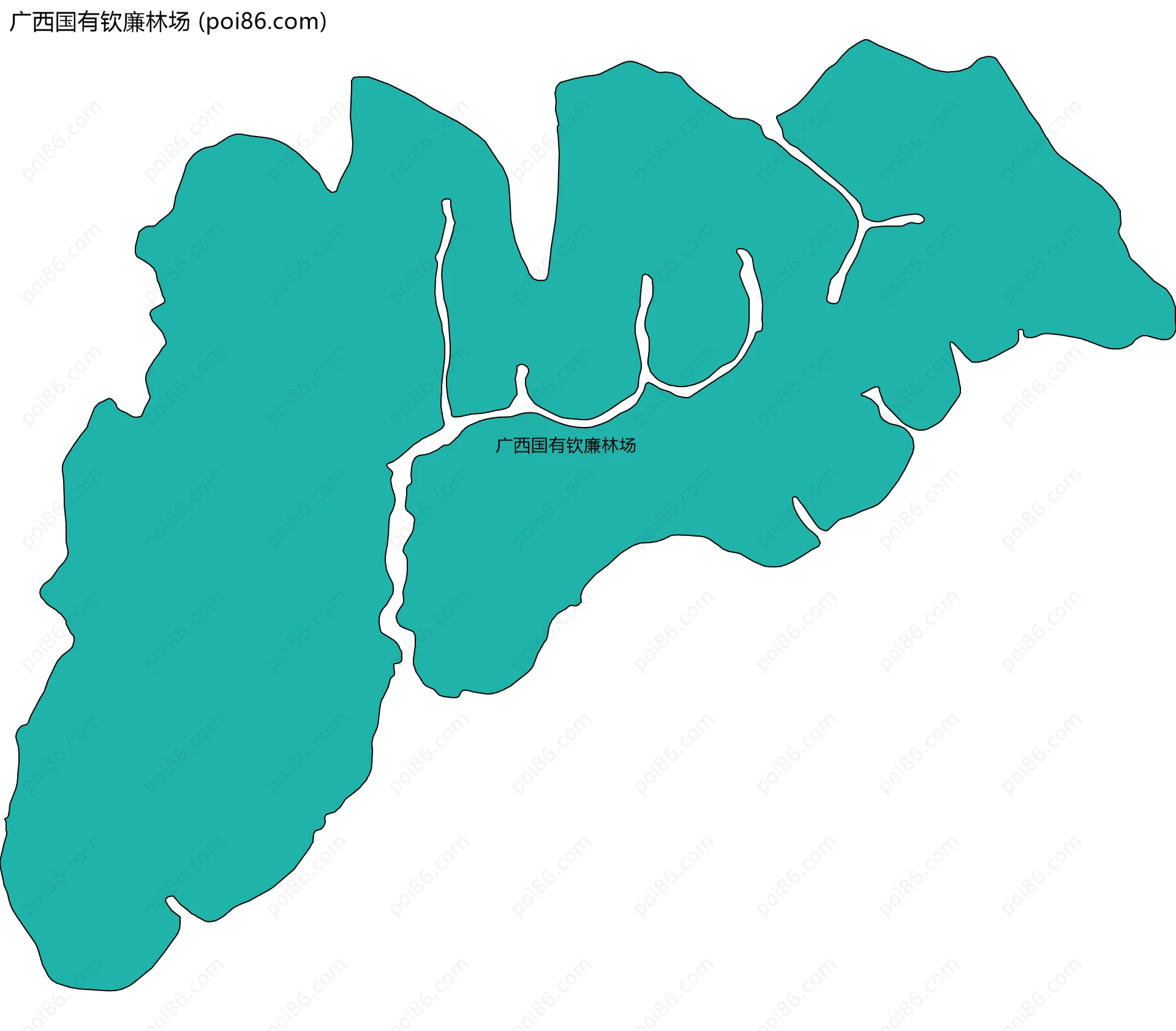 广西国有钦廉林场边界地图