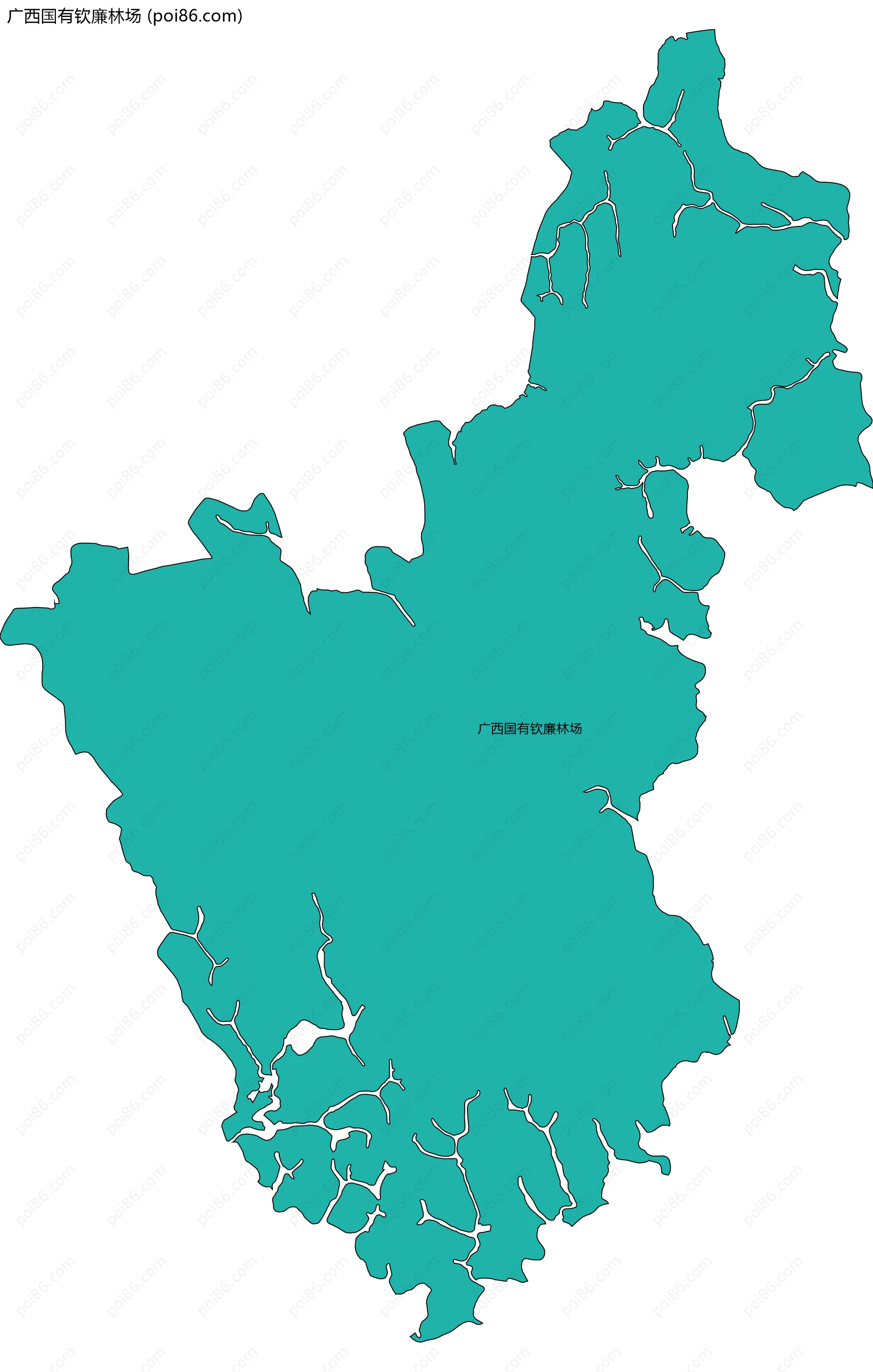 广西国有钦廉林场边界地图
