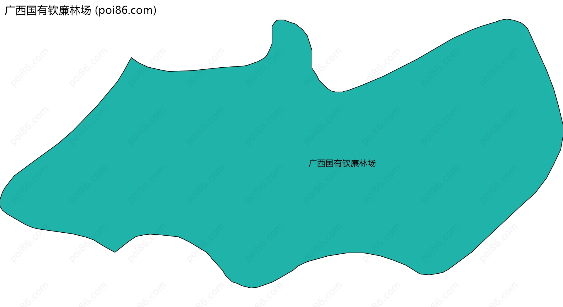 广西国有钦廉林场边界地图