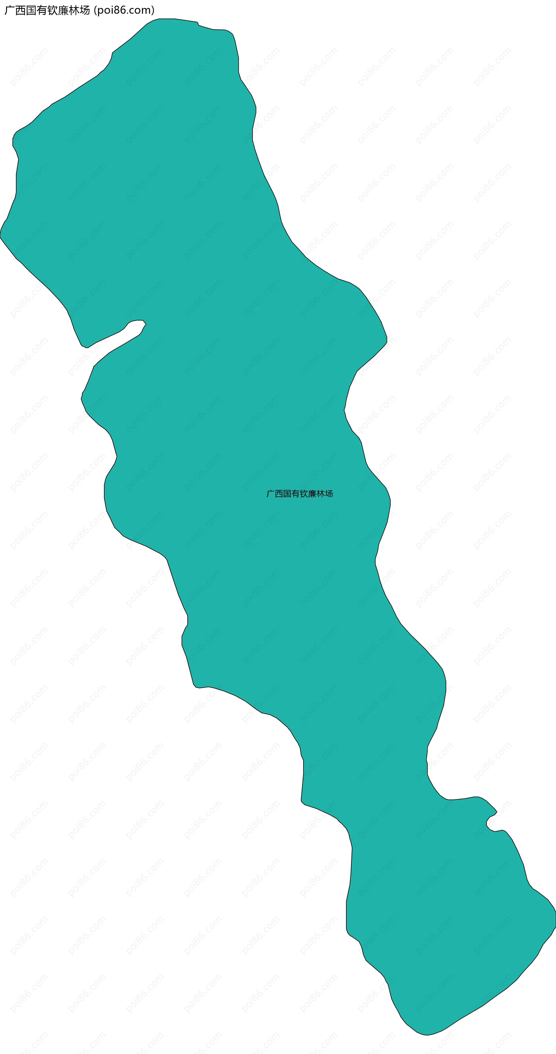 广西国有钦廉林场边界地图