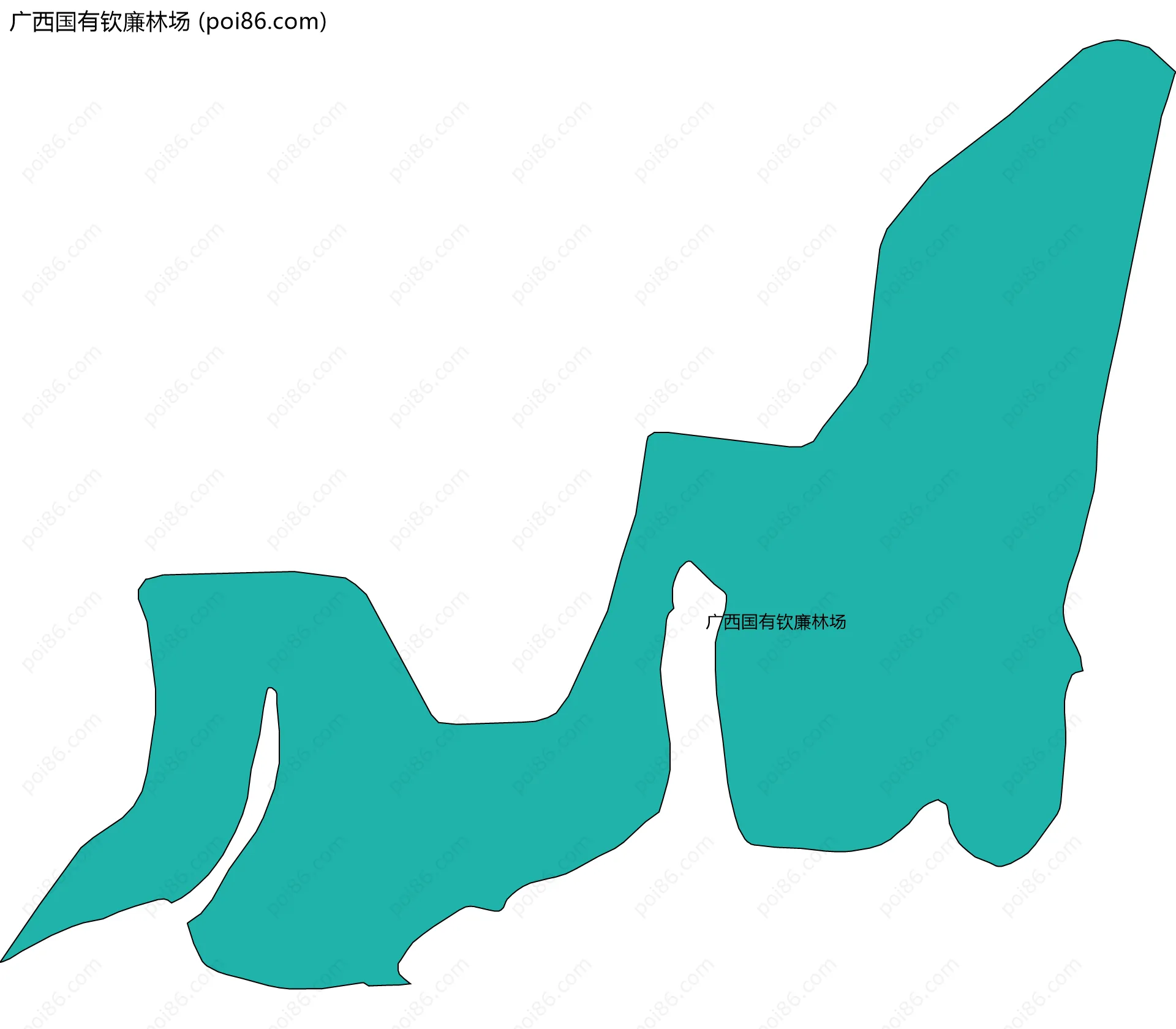 广西国有钦廉林场边界地图