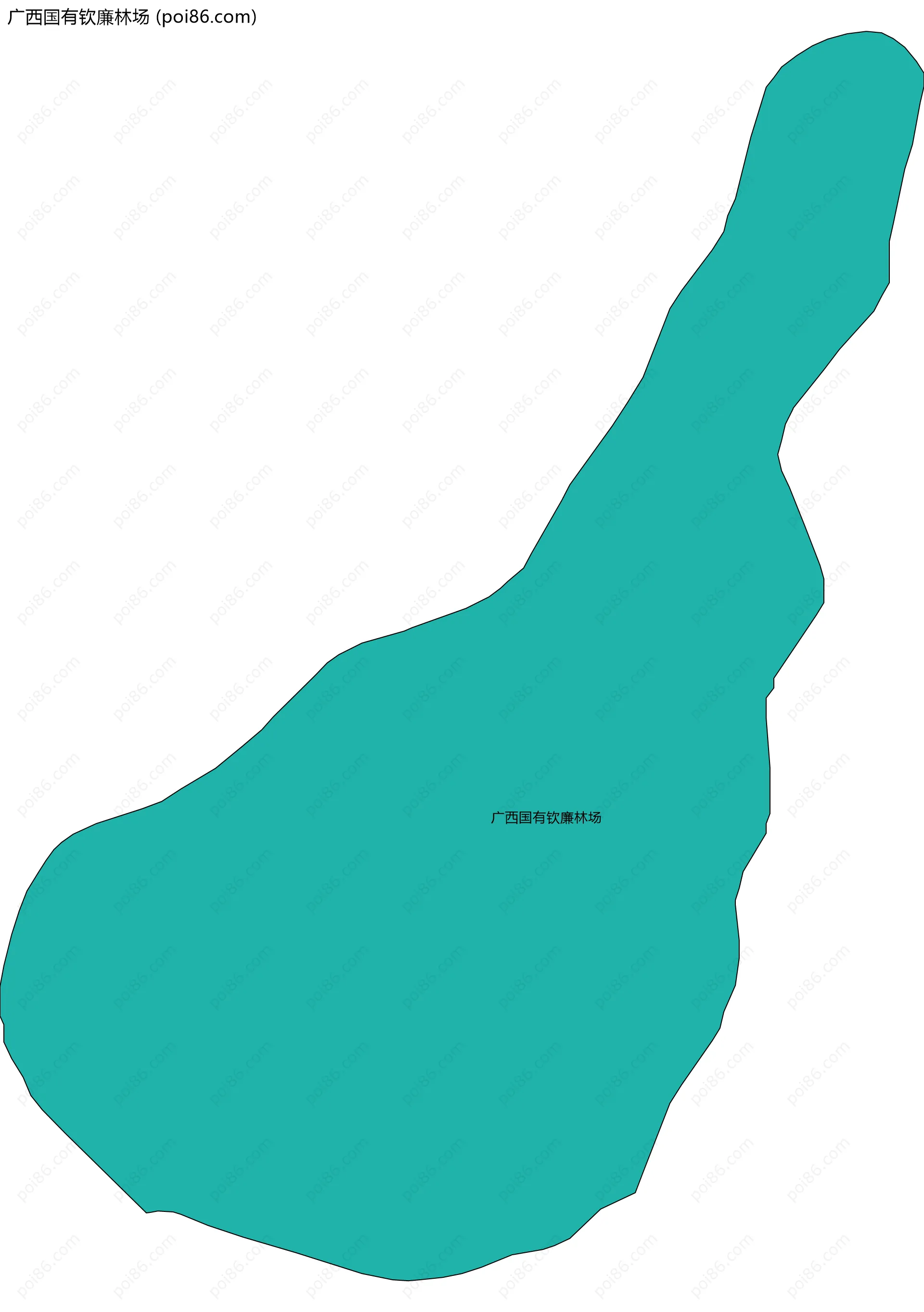 广西国有钦廉林场边界地图