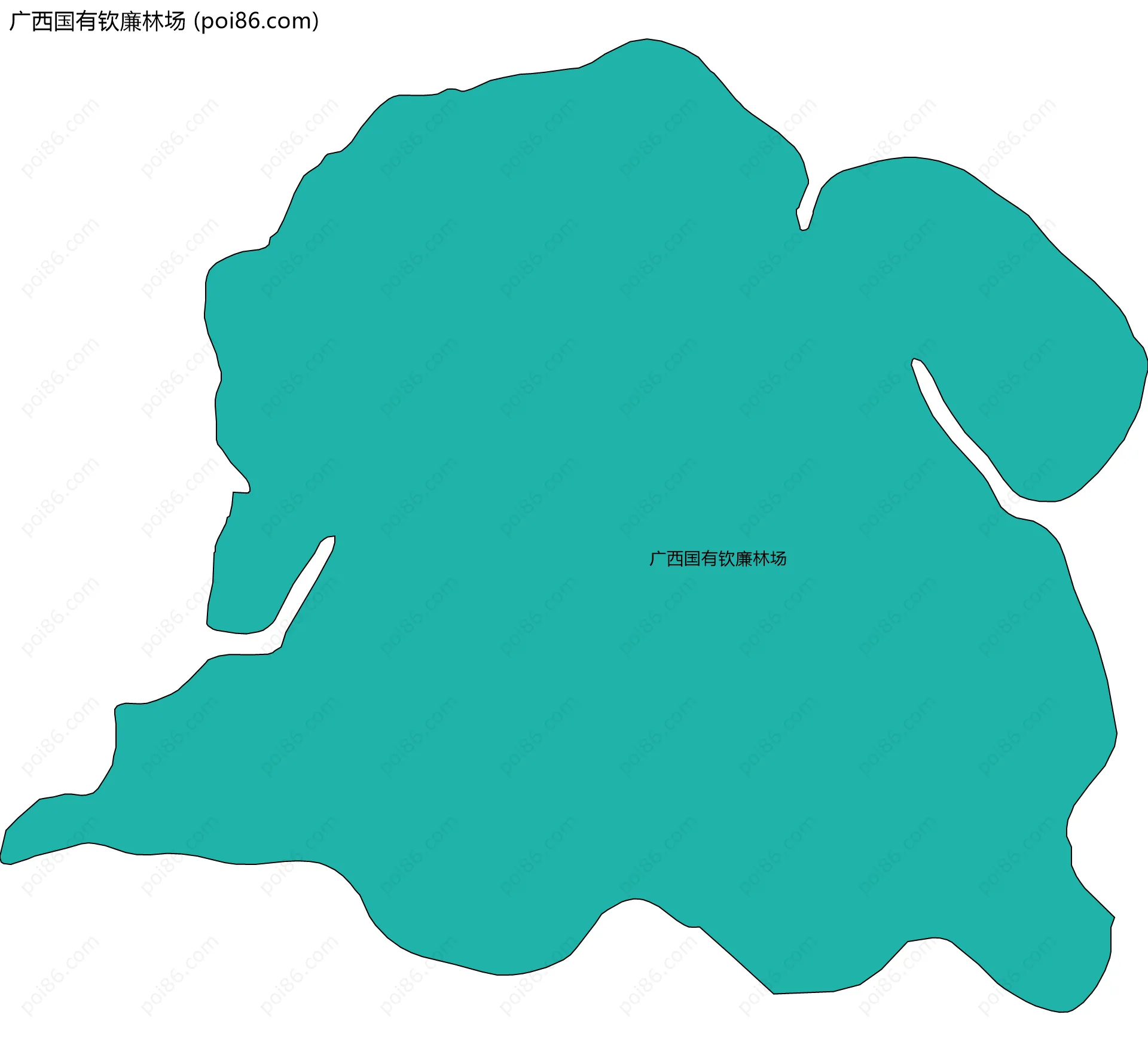 广西国有钦廉林场边界地图