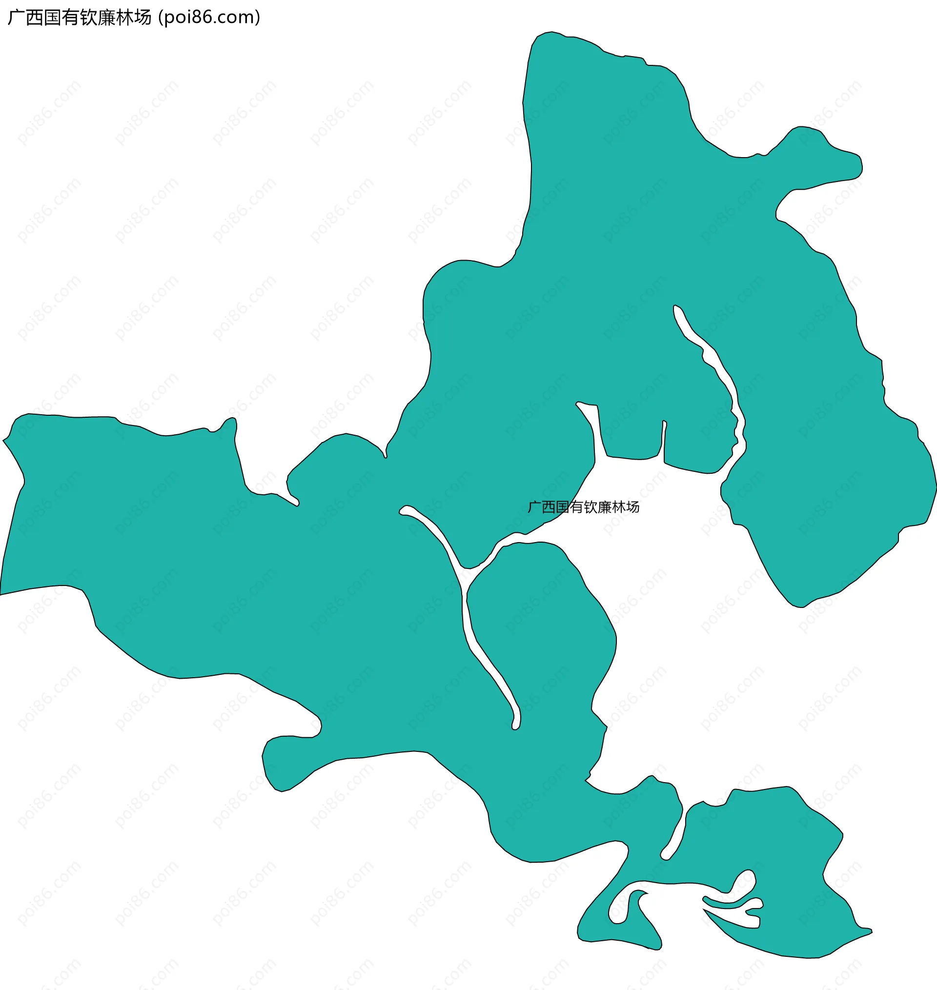 广西国有钦廉林场边界地图
