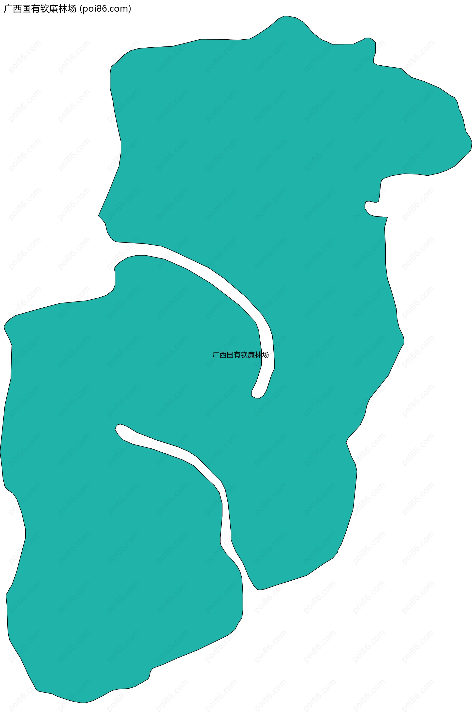 广西国有钦廉林场边界地图