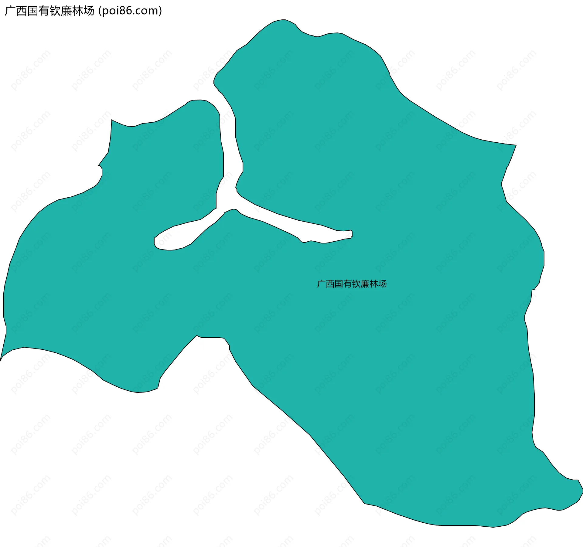 广西国有钦廉林场边界地图