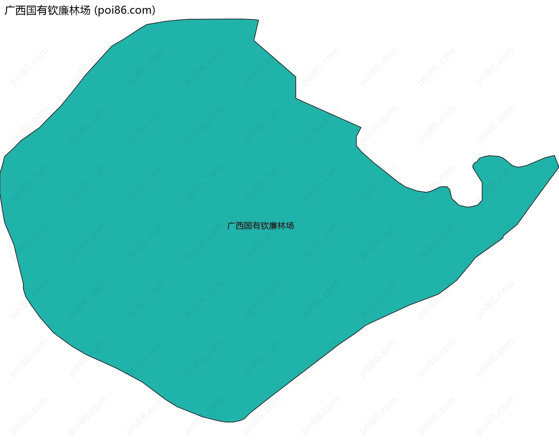 广西国有钦廉林场边界地图