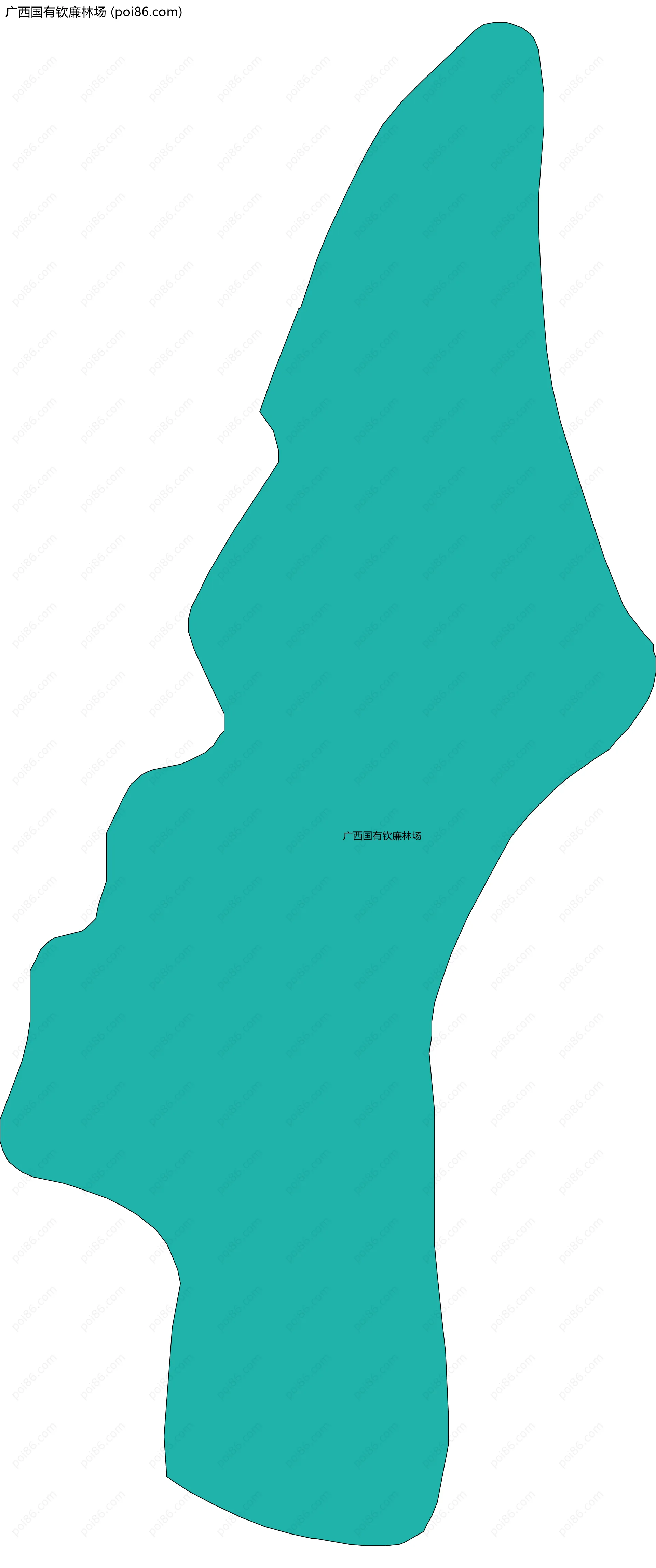 广西国有钦廉林场边界地图