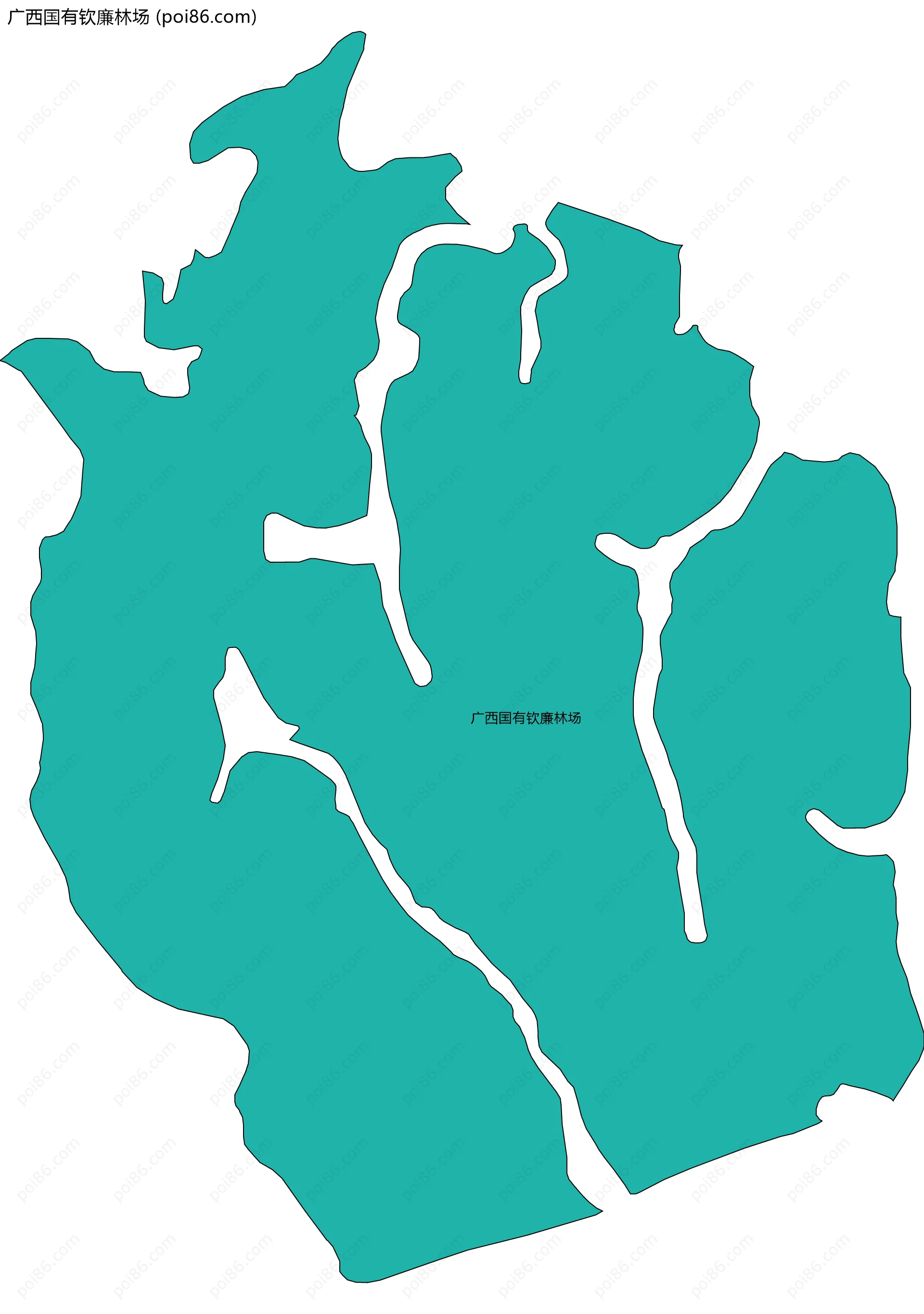 广西国有钦廉林场边界地图