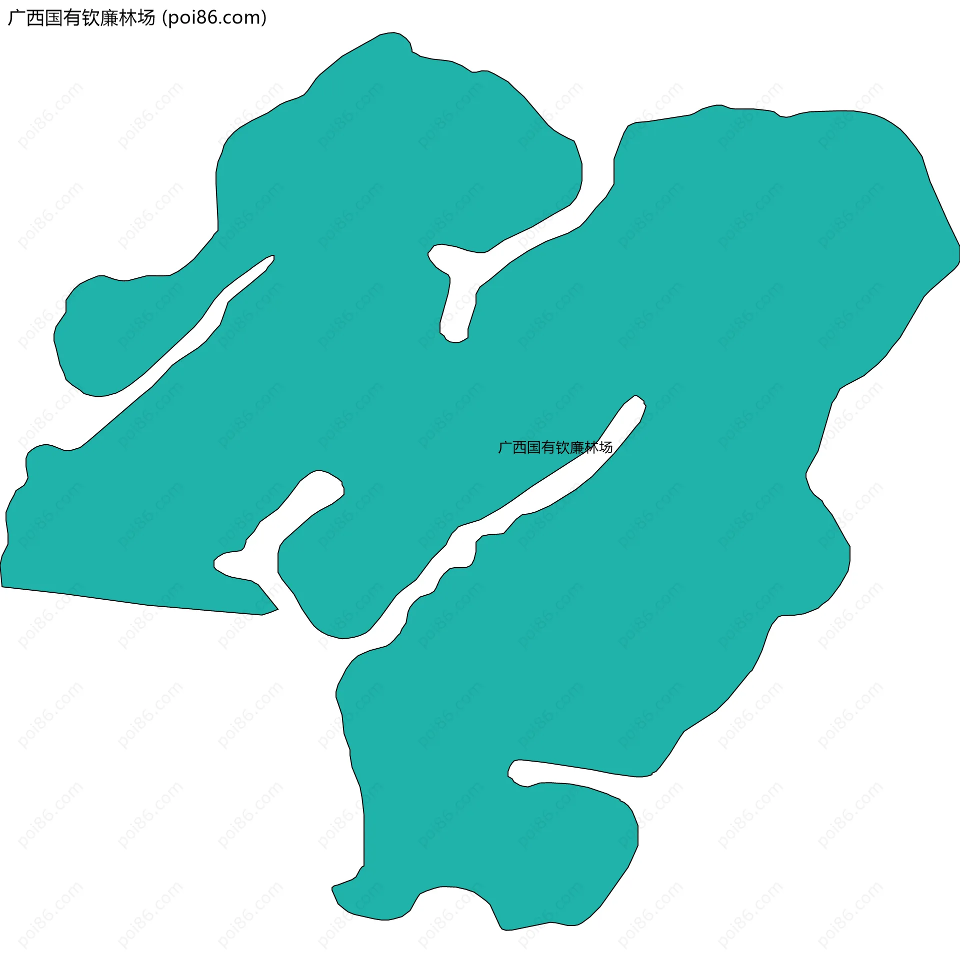广西国有钦廉林场边界地图