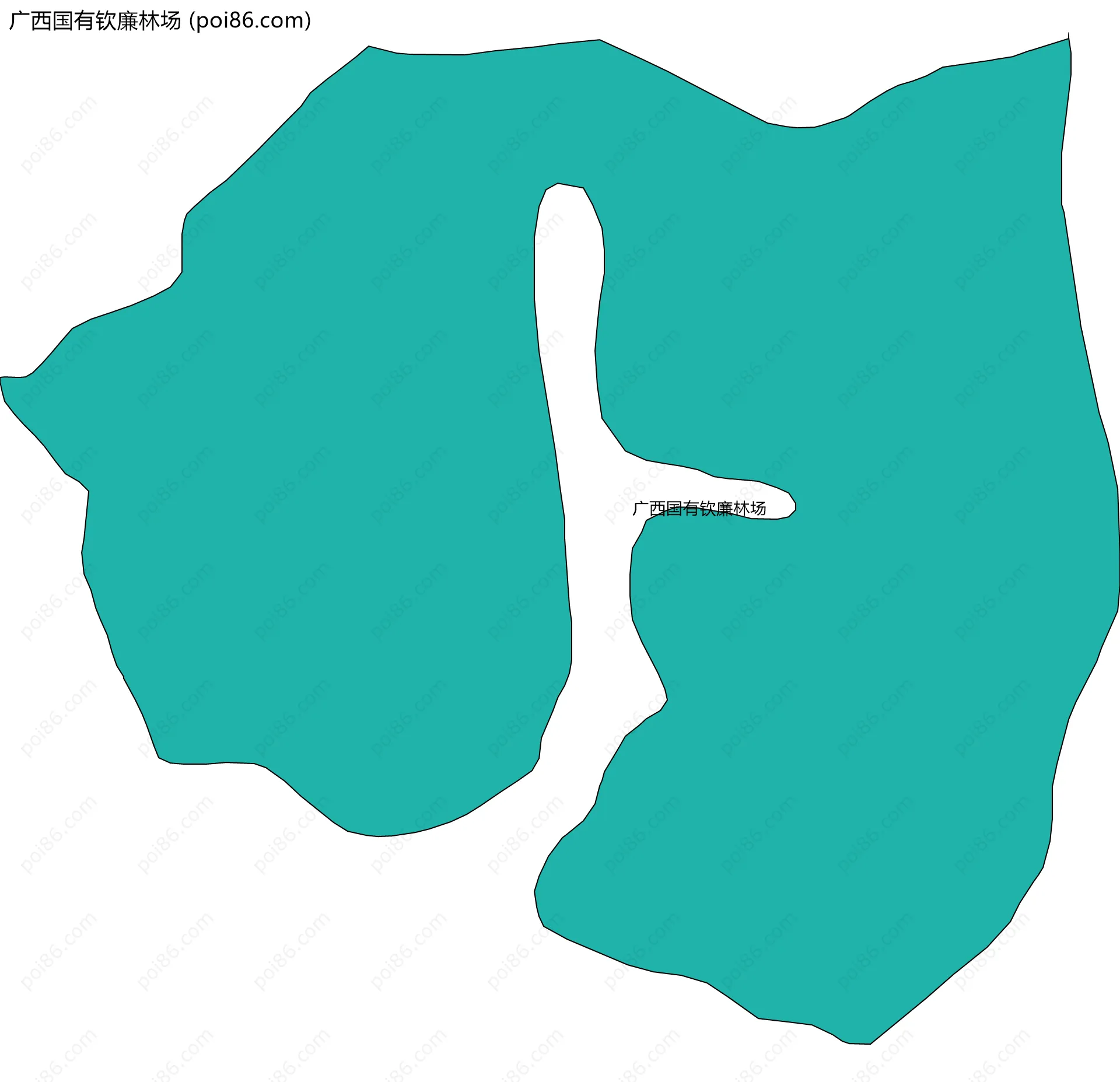 广西国有钦廉林场边界地图