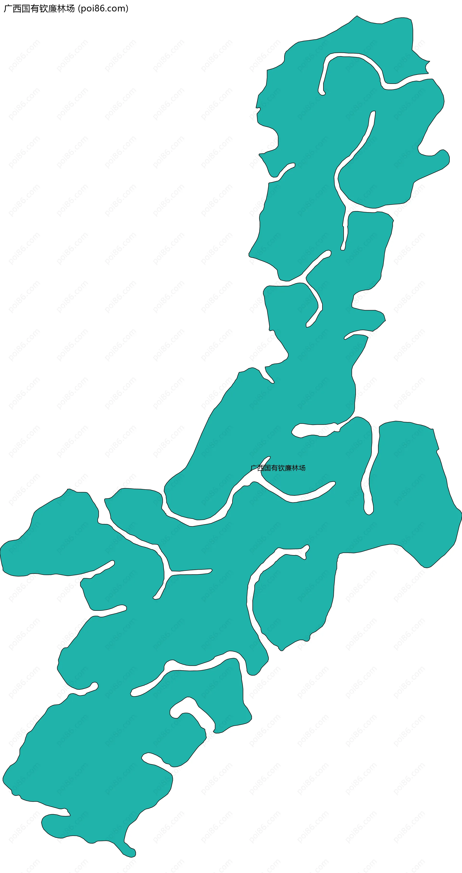 广西国有钦廉林场边界地图