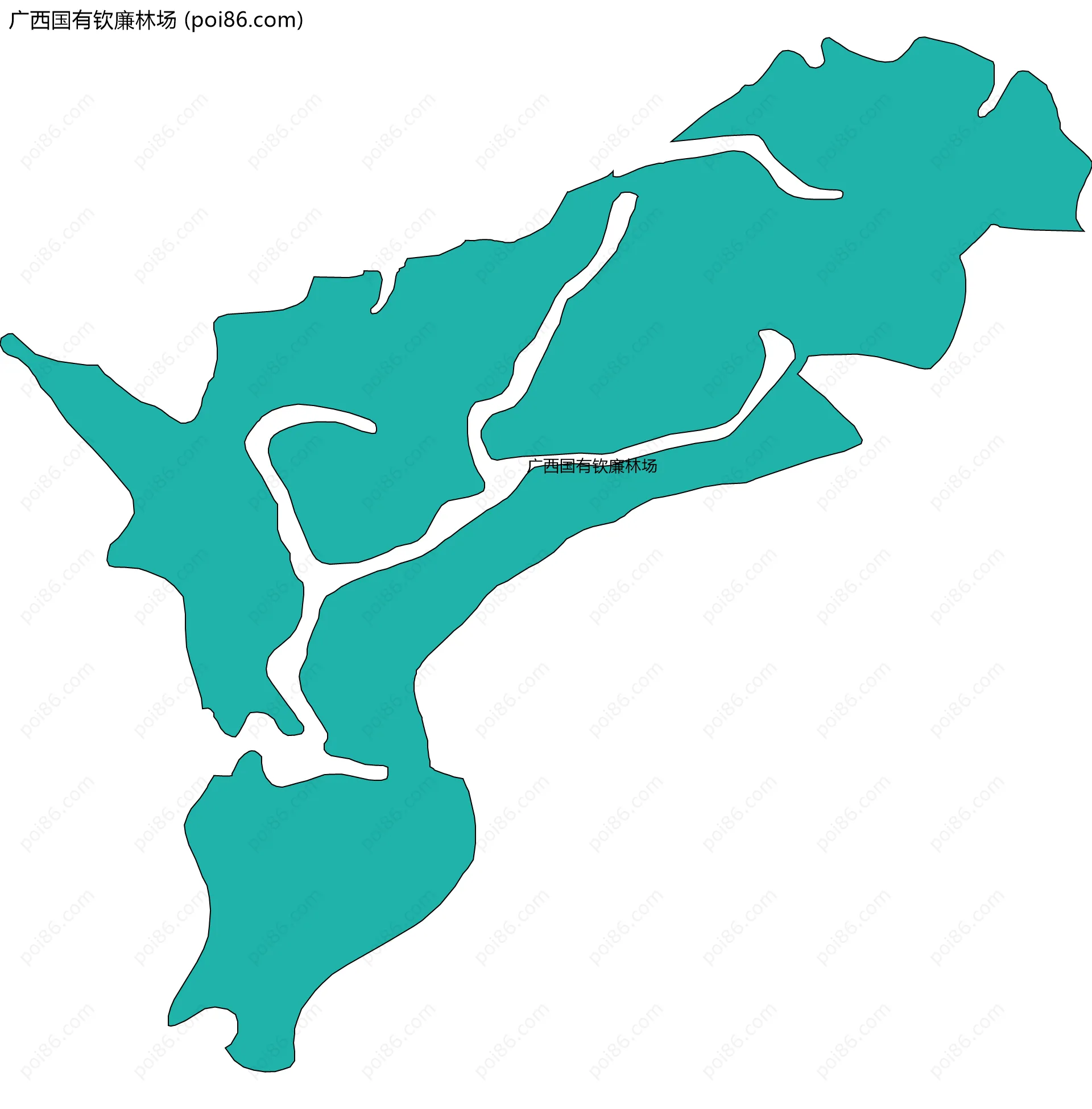 广西国有钦廉林场边界地图