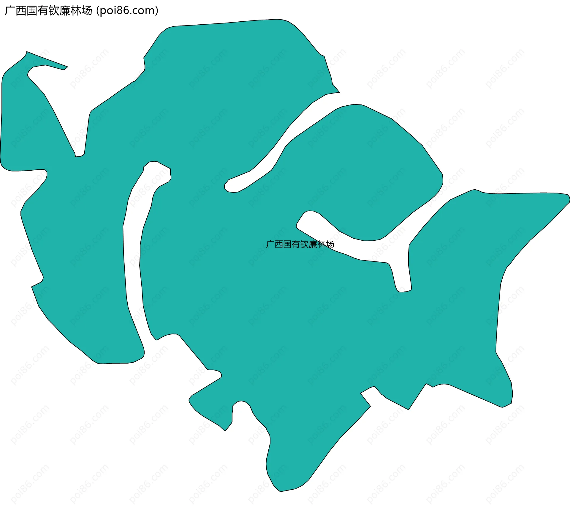 广西国有钦廉林场边界地图