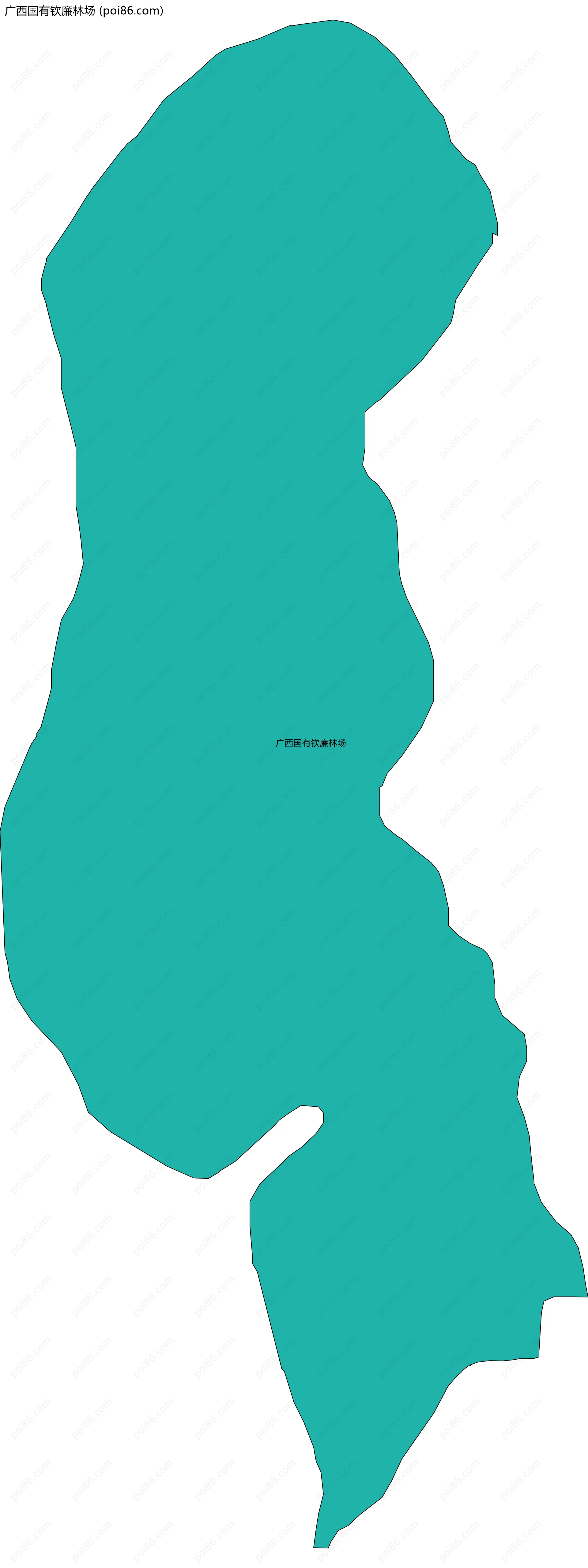 广西国有钦廉林场边界地图