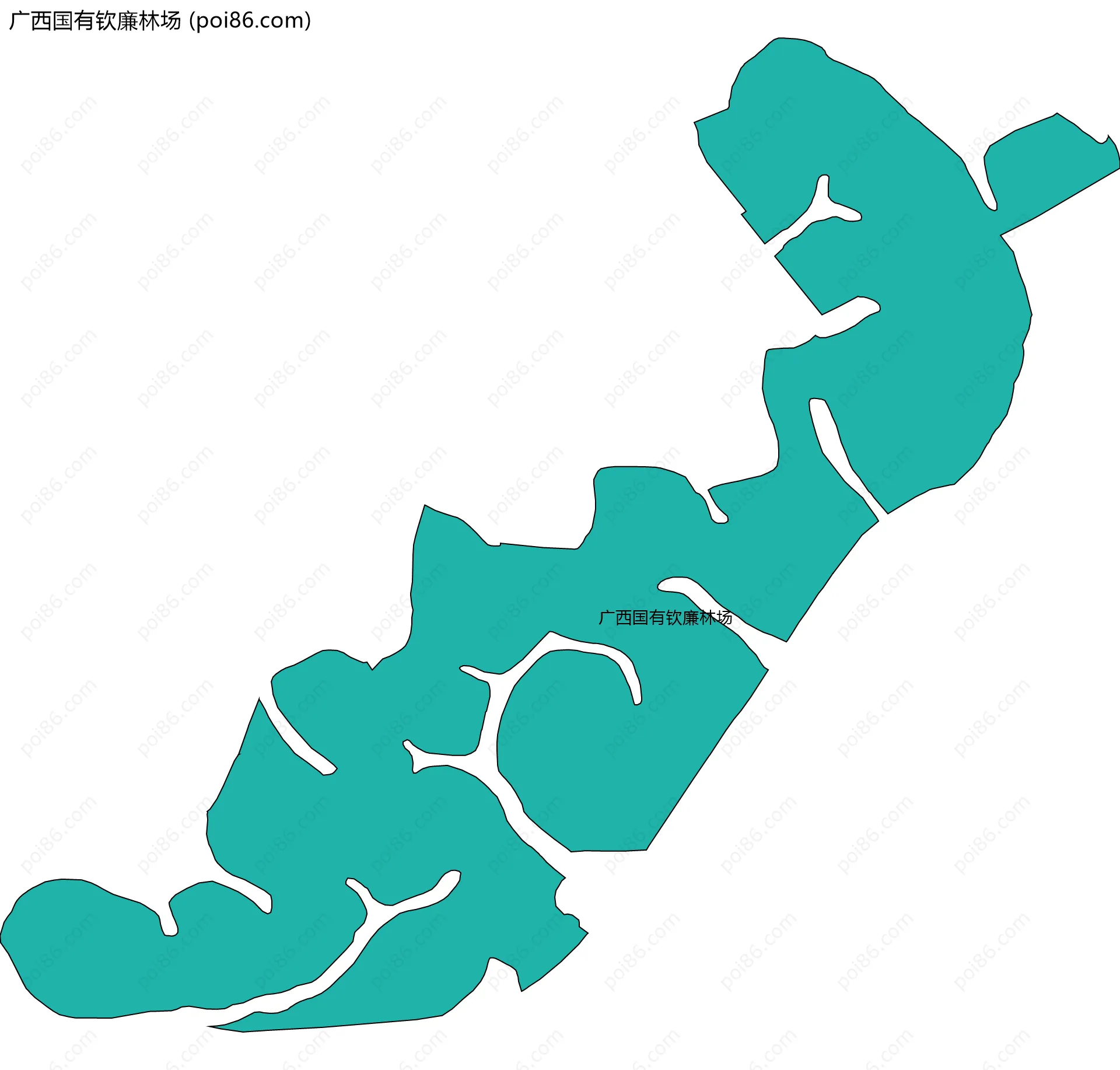 广西国有钦廉林场边界地图